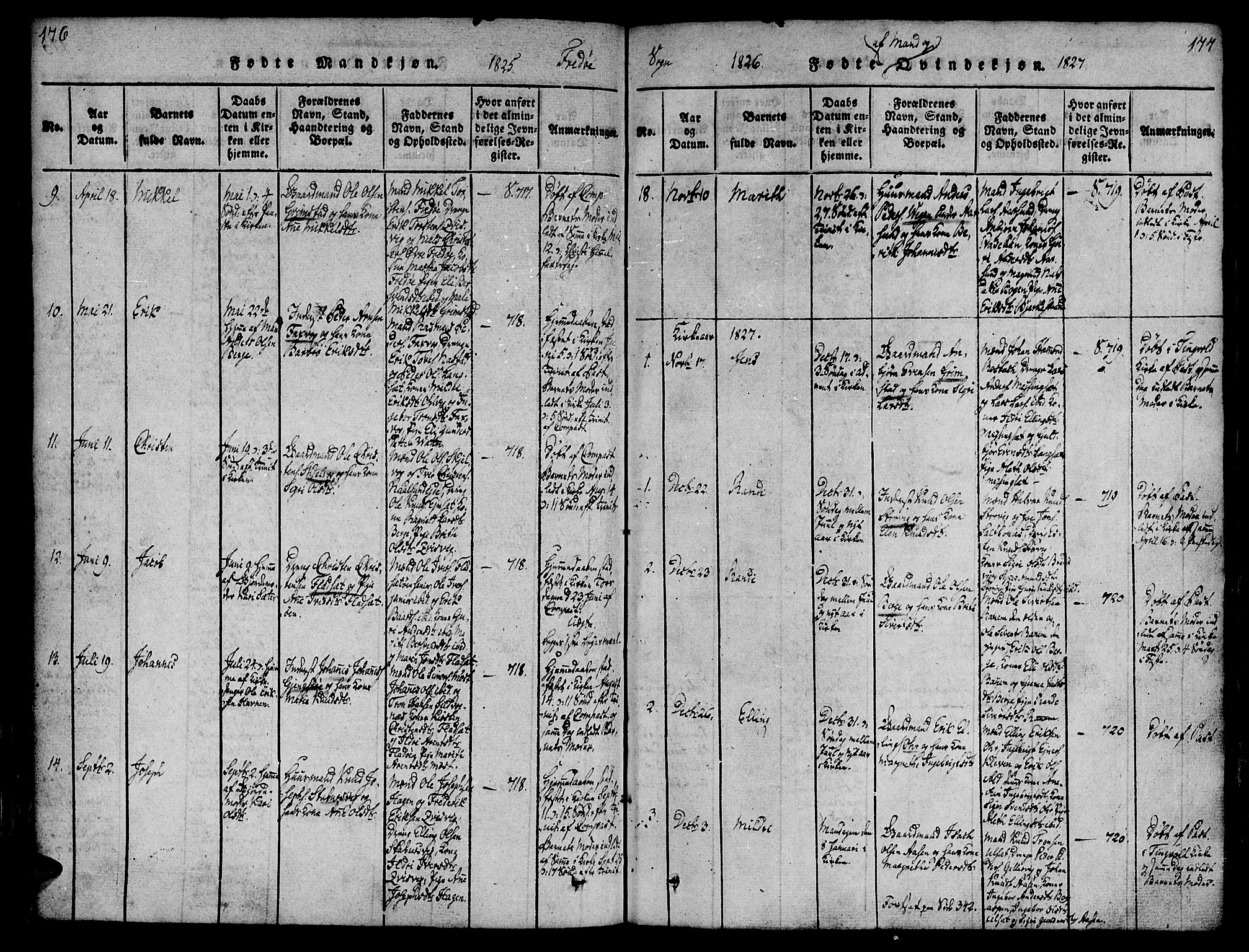 Ministerialprotokoller, klokkerbøker og fødselsregistre - Møre og Romsdal, SAT/A-1454/586/L0982: Ministerialbok nr. 586A08, 1819-1829, s. 176-177