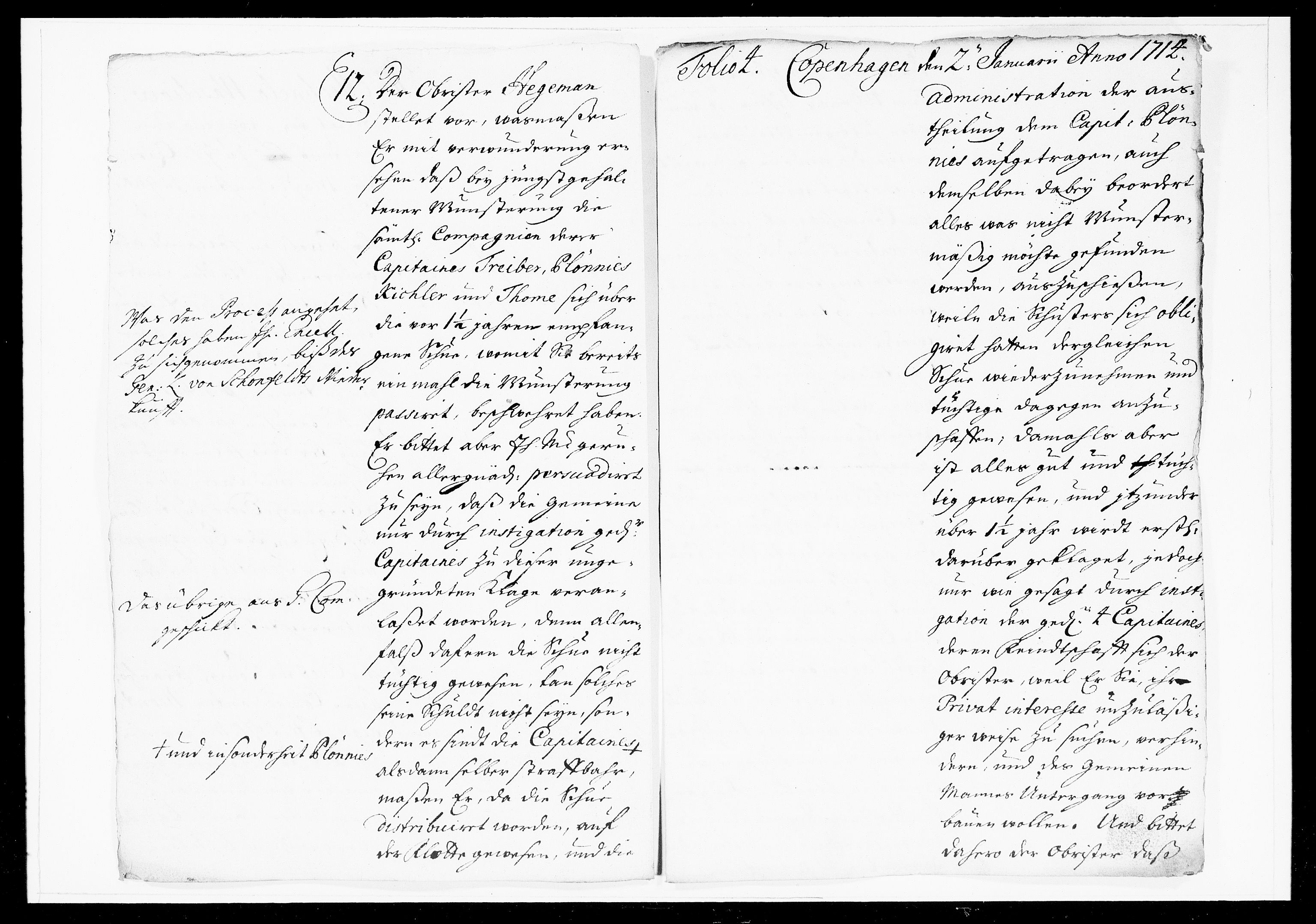 Krigskollegiet, Krigskancelliet, DRA/A-0006/-/1003-1013: Refererede sager, 1714, s. 9
