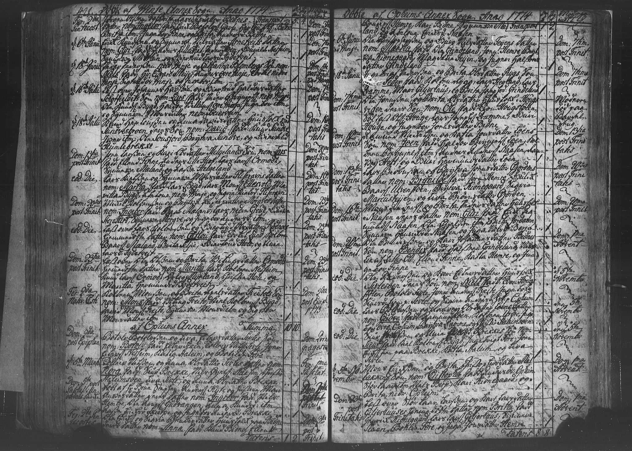 Voss sokneprestembete, SAB/A-79001/H/Haa: Ministerialbok nr. A 8, 1752-1780, s. 428-429