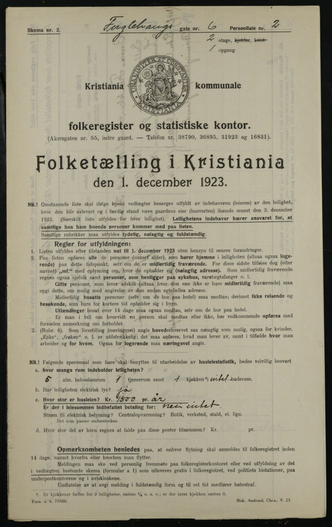 OBA, Kommunal folketelling 1.12.1923 for Kristiania, 1923, s. 31872