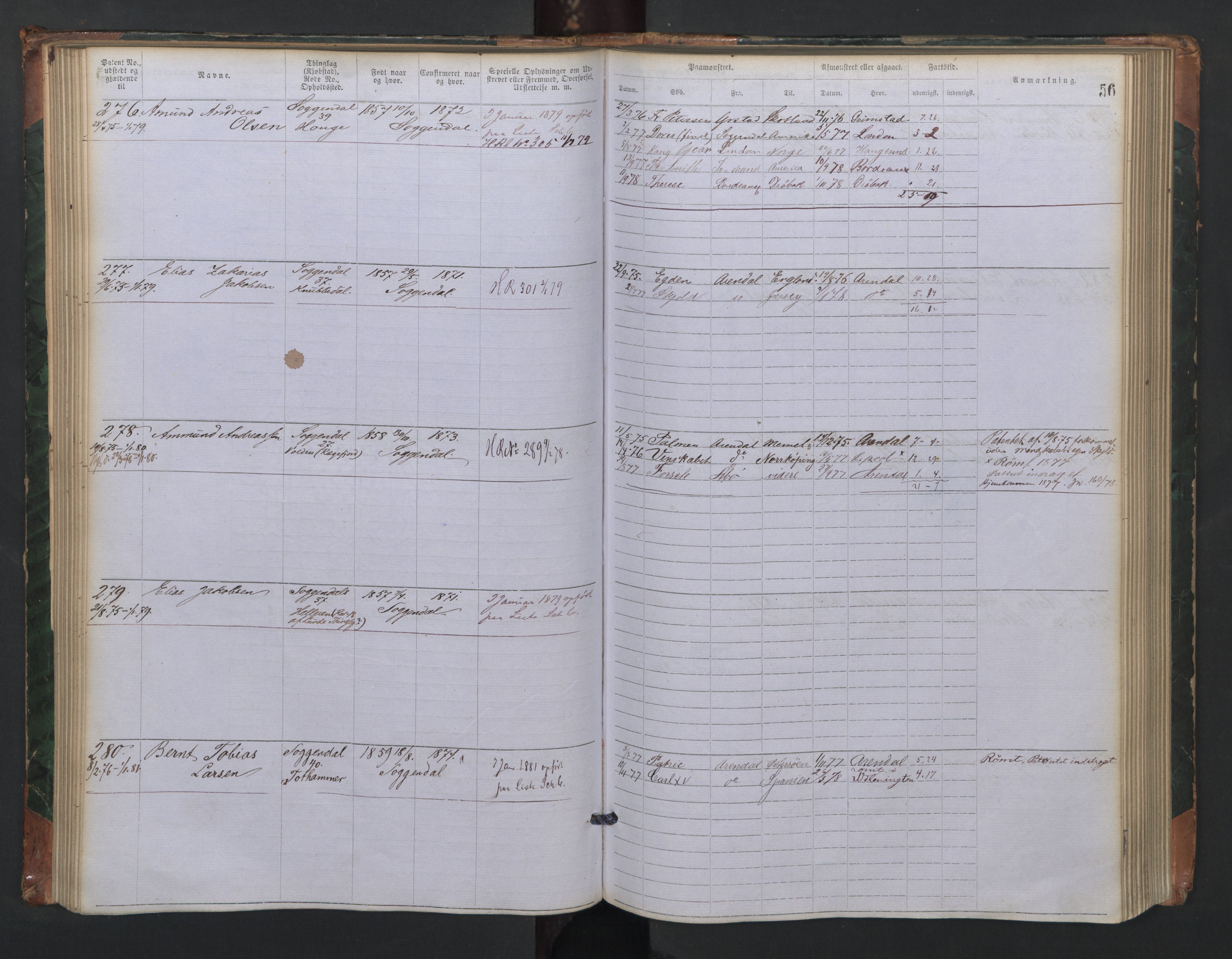 Sogndal mønstringskrets, AV/SAK-2031-0020/F/Fa/L0001: Annotasjonsrulle nr 1-635 med register, P-1, 1868-1931, s. 47