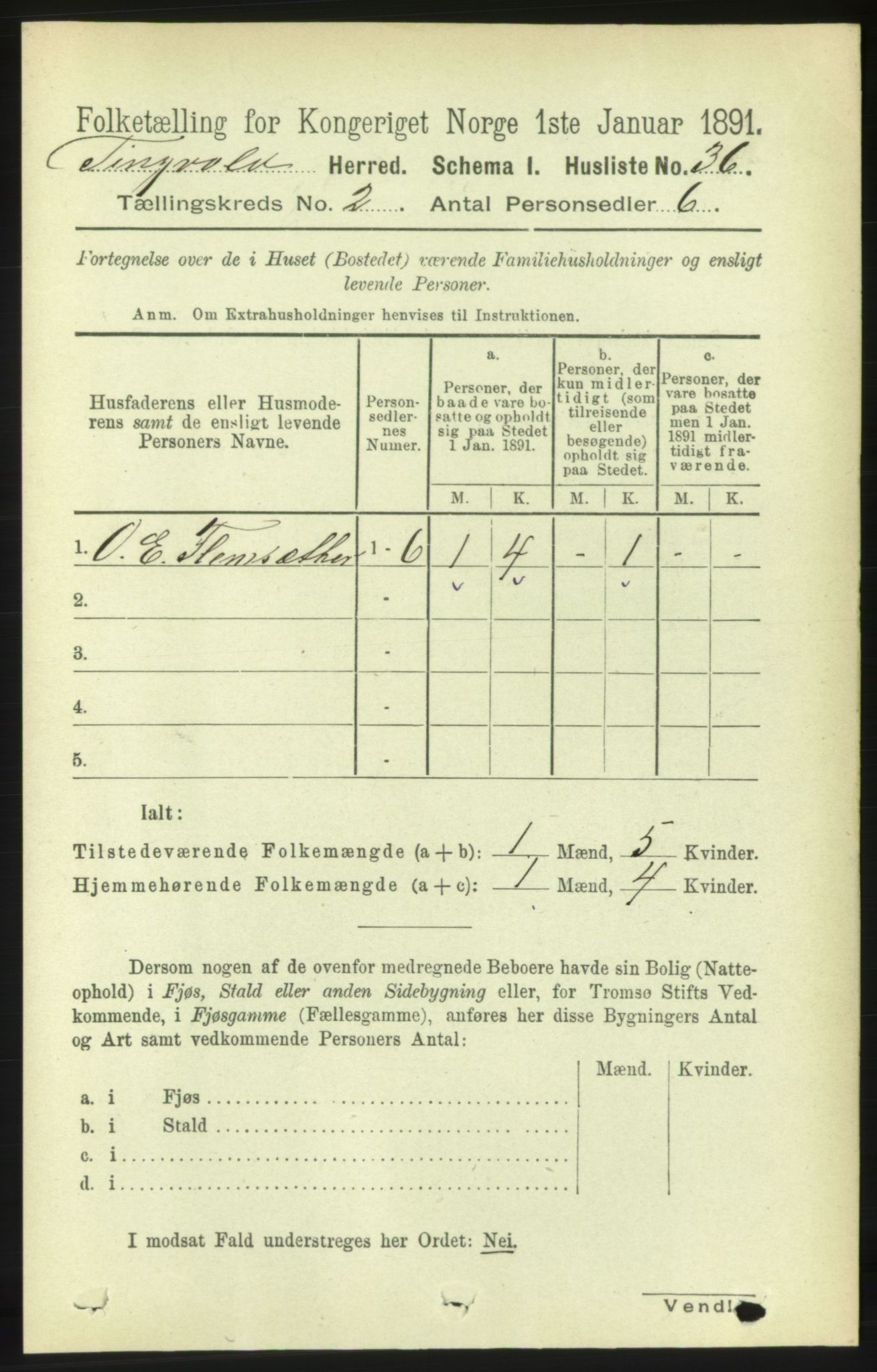 RA, Folketelling 1891 for 1560 Tingvoll herred, 1891, s. 558