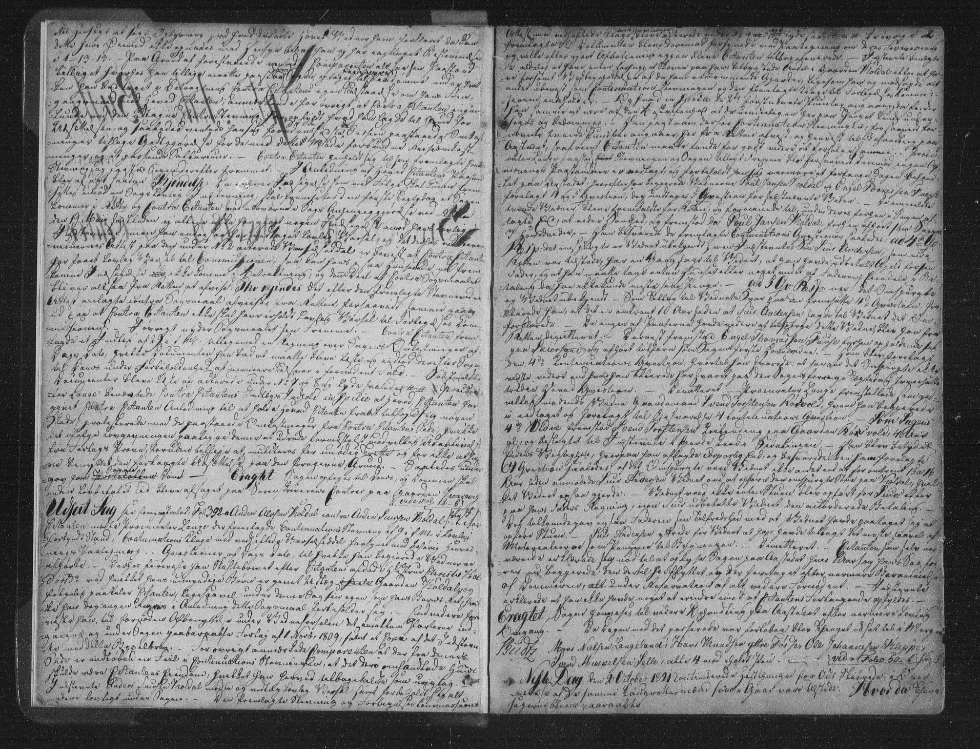 Sunnhordland sorenskrivar, SAB/A-2401/1/F/Faa/L0048: Tingbøker, 1821-1827, s. 1b-2a