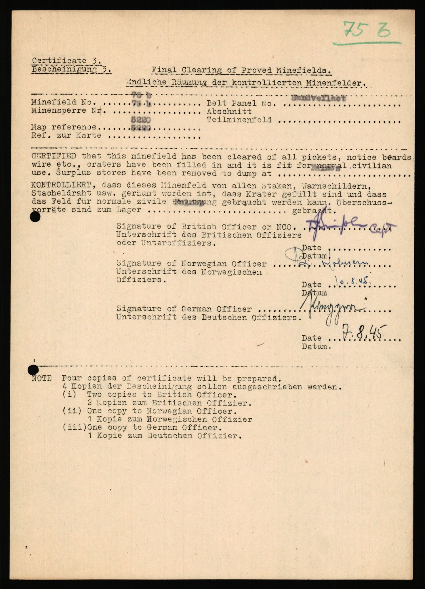 Deutscher Oberbefehlshaber Norwegen (DOBN), AV/RA-RAFA-2197/D/Dl/L0115: DB Zone Stavanger Abt. Ia, 1945, s. 43