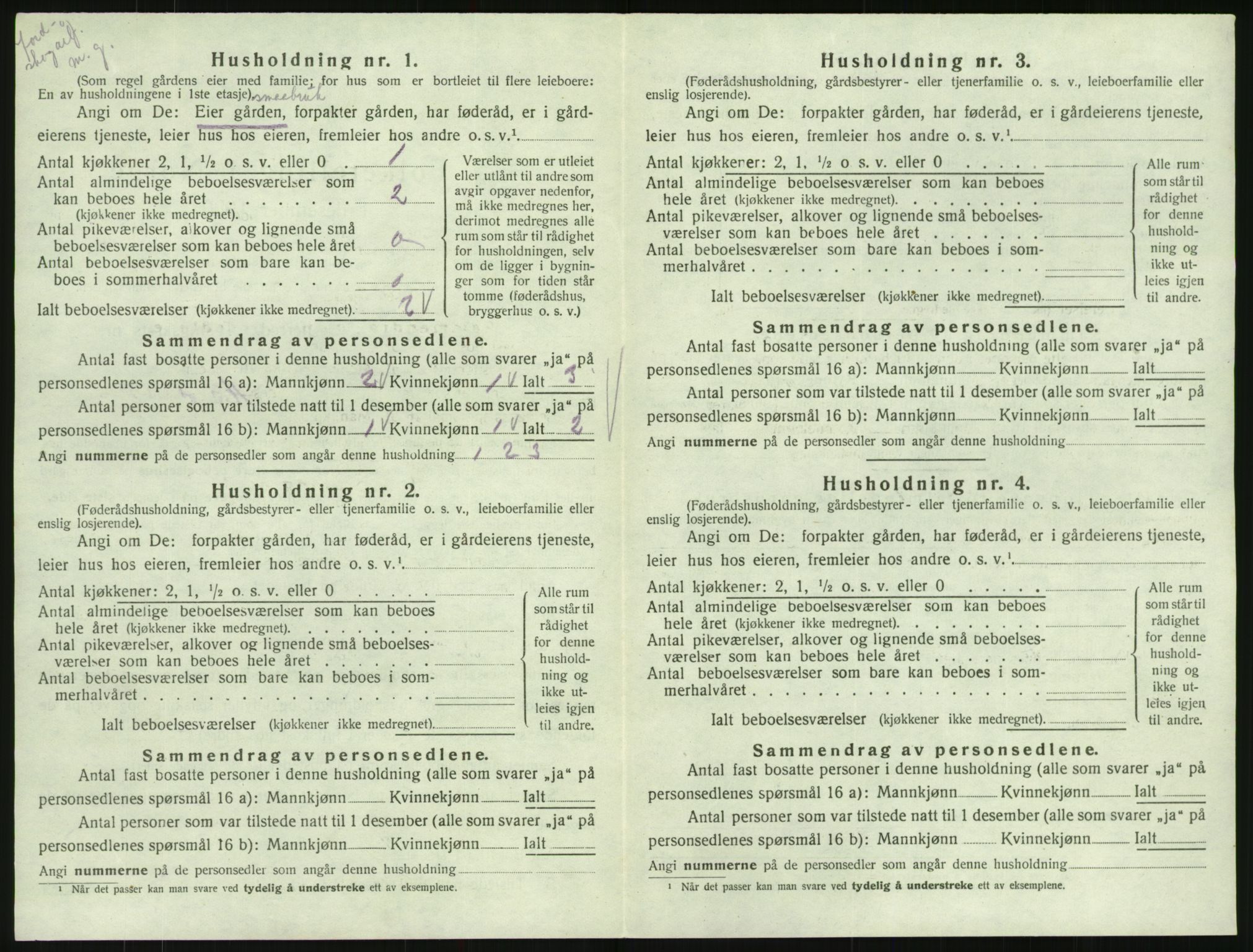 SAK, Folketelling 1920 for 0936 Hornnes herred, 1920, s. 78