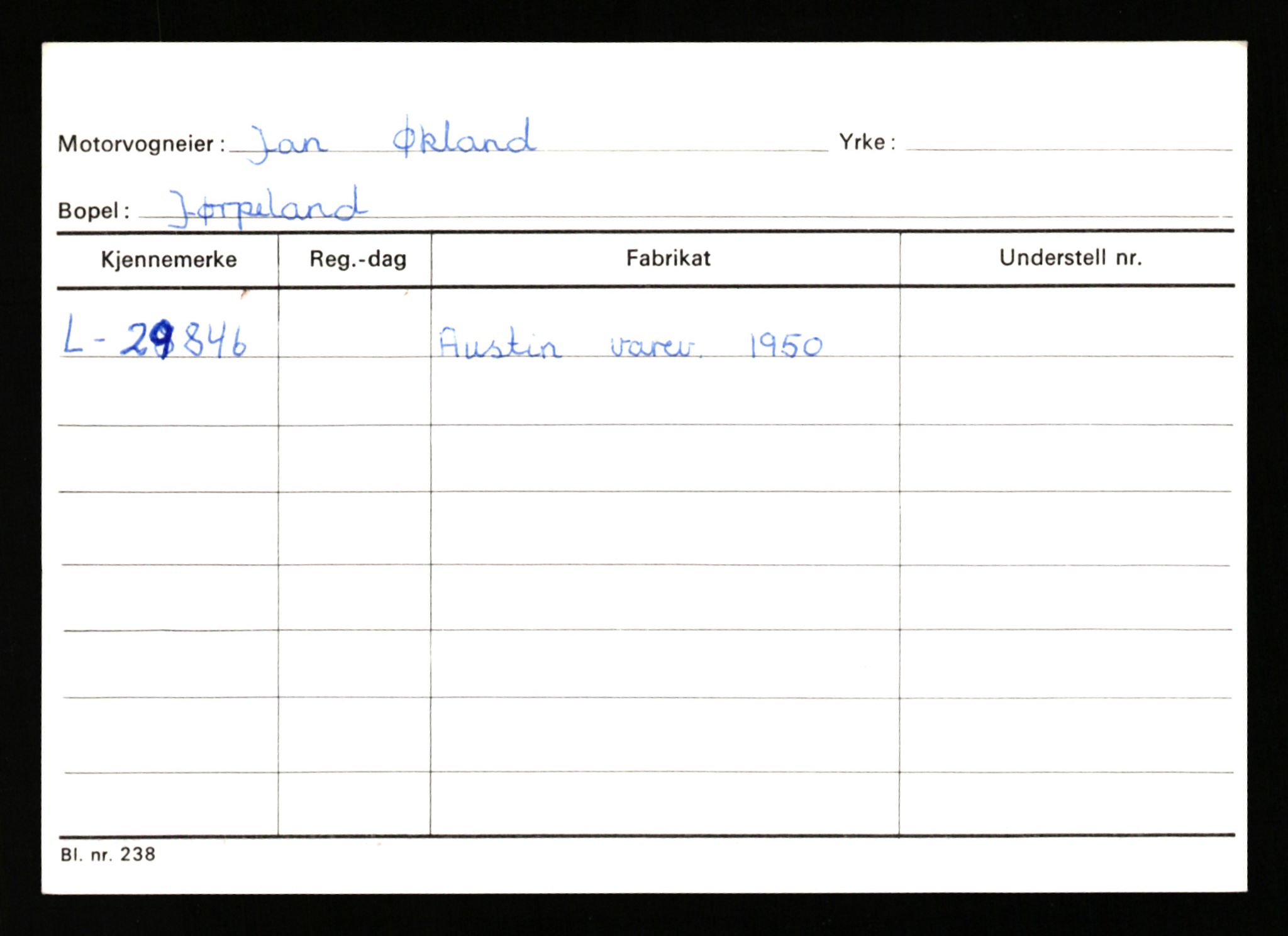 Stavanger trafikkstasjon, AV/SAST-A-101942/0/H/L0043: Viste - Øksendal, 1930-1971, s. 2452