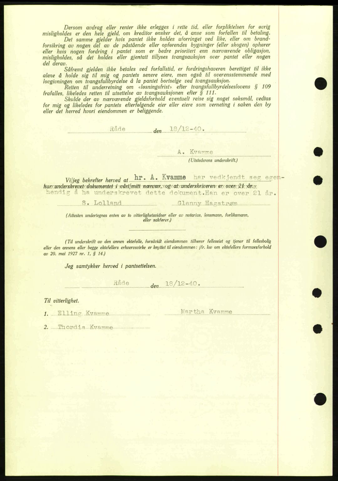 Moss sorenskriveri, SAO/A-10168: Pantebok nr. B10, 1940-1941, Dagboknr: 1984/1940