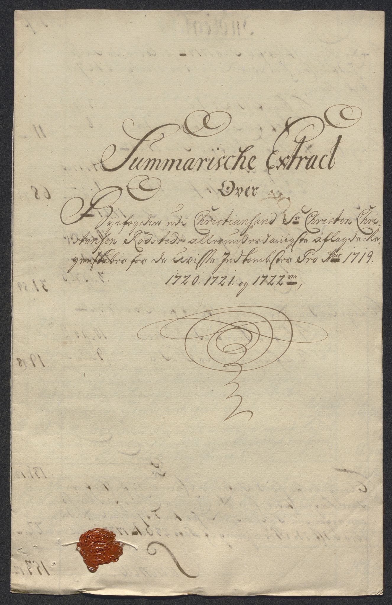 Rentekammeret inntil 1814, Reviderte regnskaper, Byregnskaper, AV/RA-EA-4066/R/Rm/L0286: [M19] Sikt og sakefall, 1719-1727, s. 413