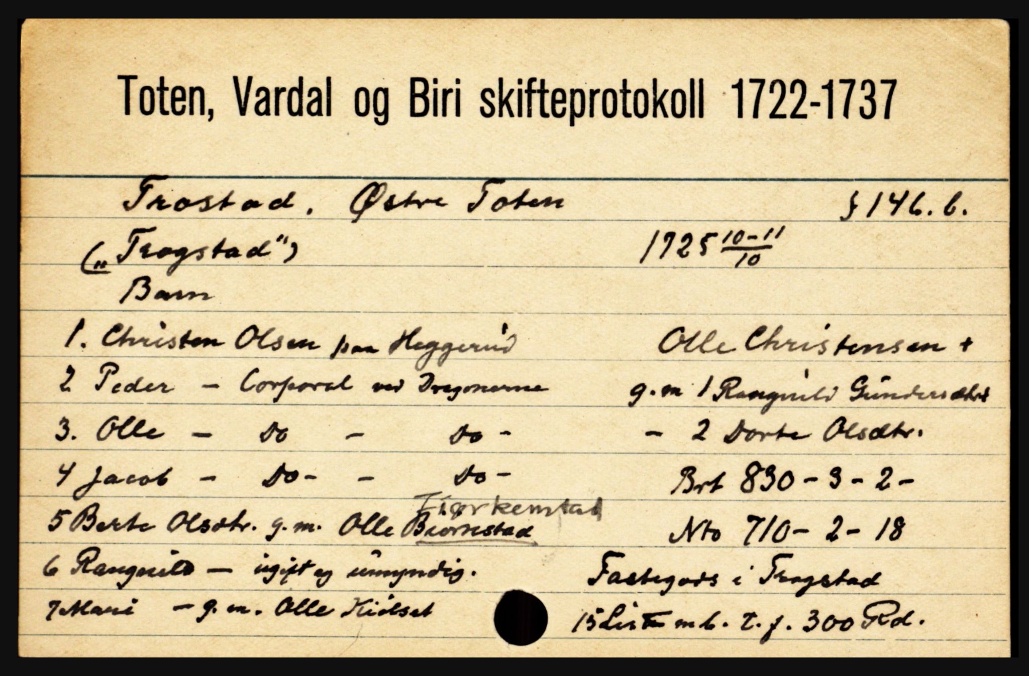 Toten tingrett, SAH/TING-006/J, 1657-1903, s. 21479