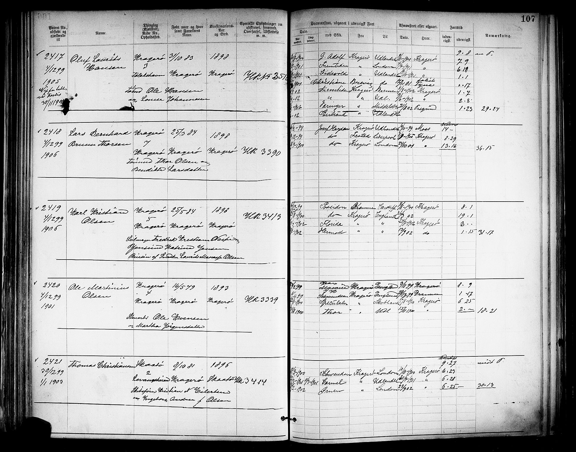 Kragerø innrulleringskontor, AV/SAKO-A-830/F/Fb/L0004: Annotasjonsrulle, 1892, s. 114