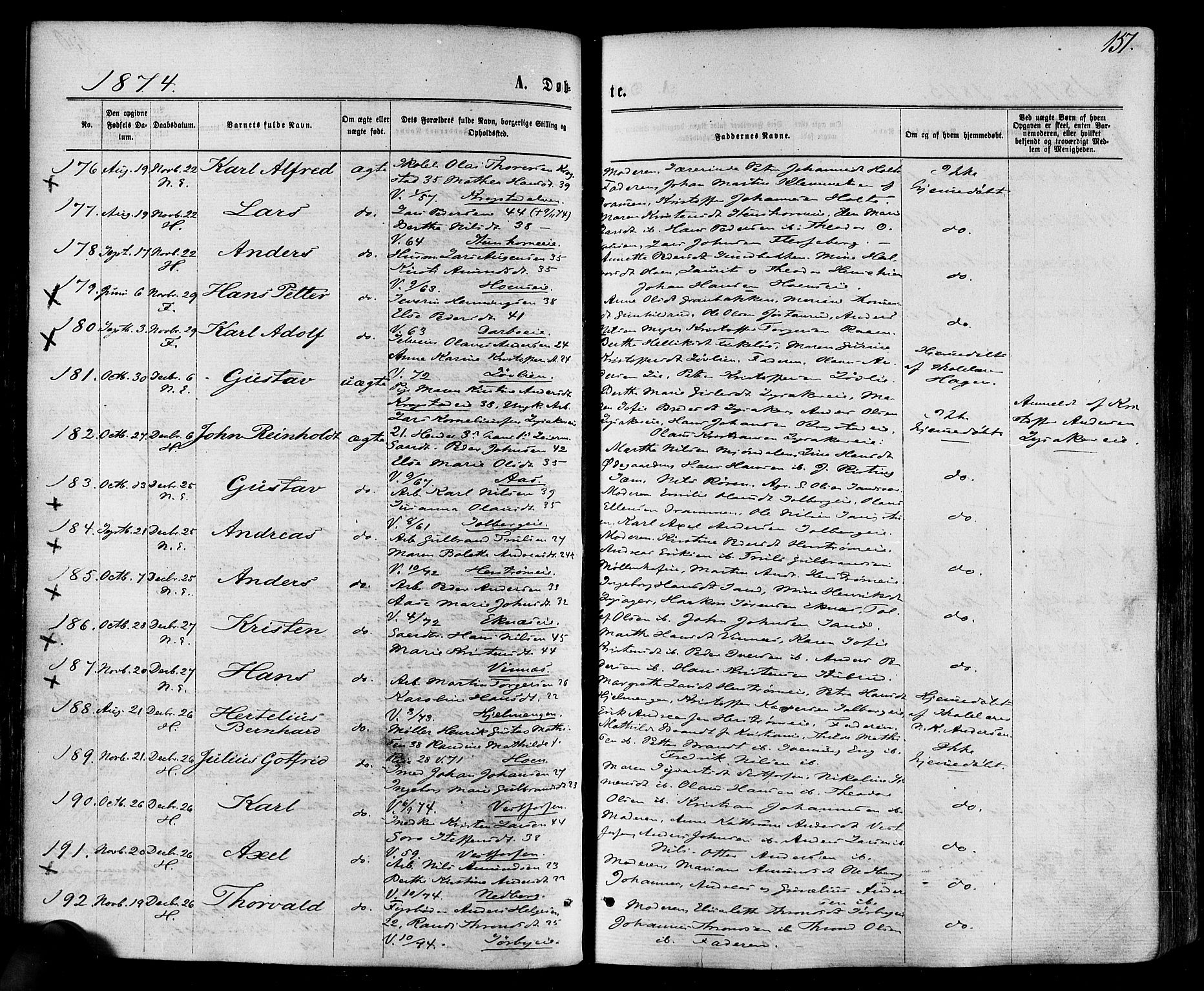 Eiker kirkebøker, AV/SAKO-A-4/F/Fa/L0017: Ministerialbok nr. I 17, 1869-1877, s. 151