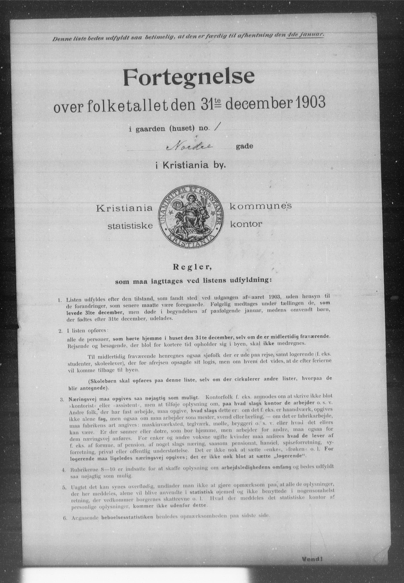 OBA, Kommunal folketelling 31.12.1903 for Kristiania kjøpstad, 1903, s. 14211