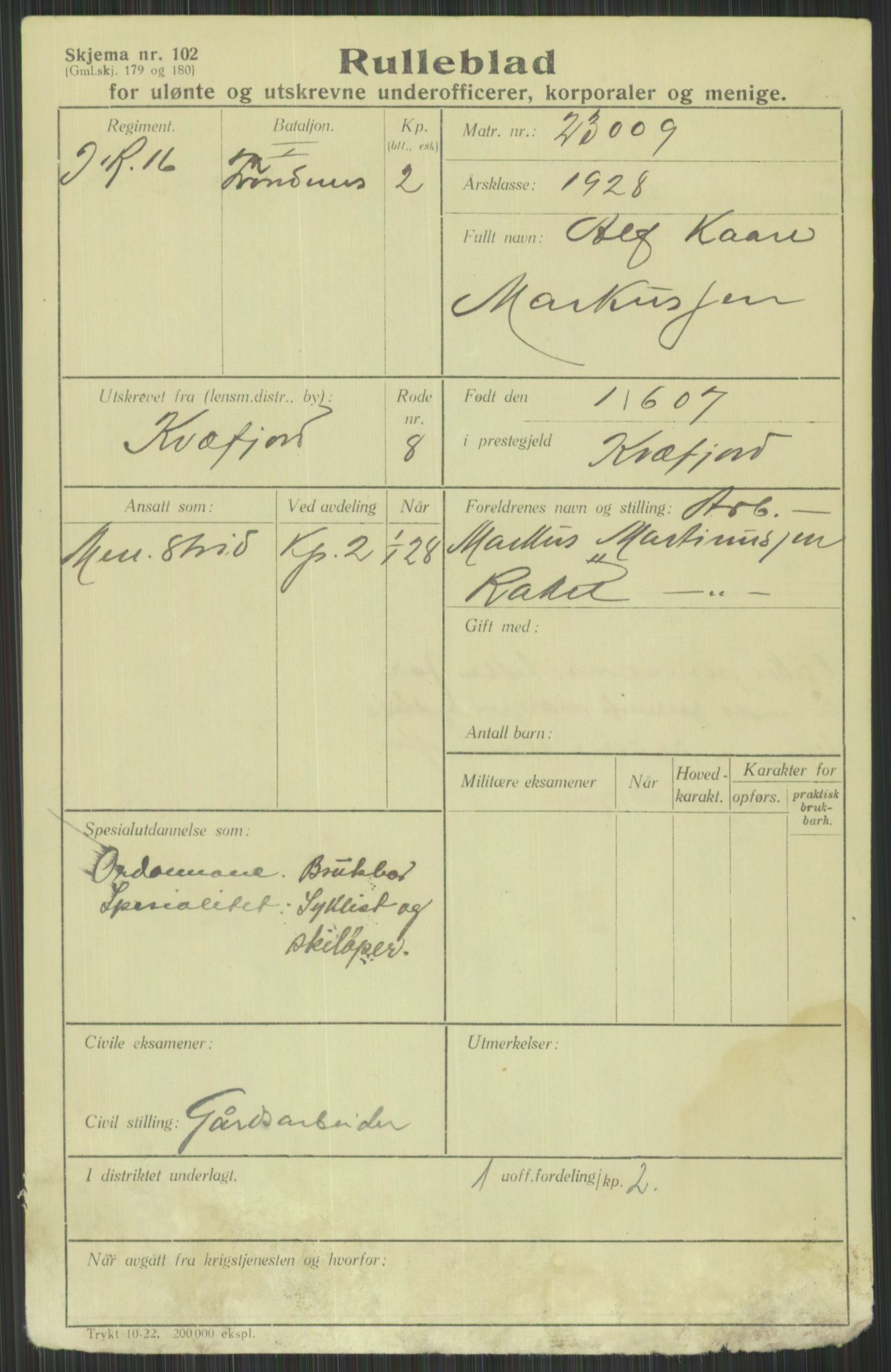 Forsvaret, Troms infanteriregiment nr. 16, AV/RA-RAFA-3146/P/Pa/L0013/0003: Rulleblad / Rulleblad for regimentets menige mannskaper, årsklasse 1928, 1928, s. 473