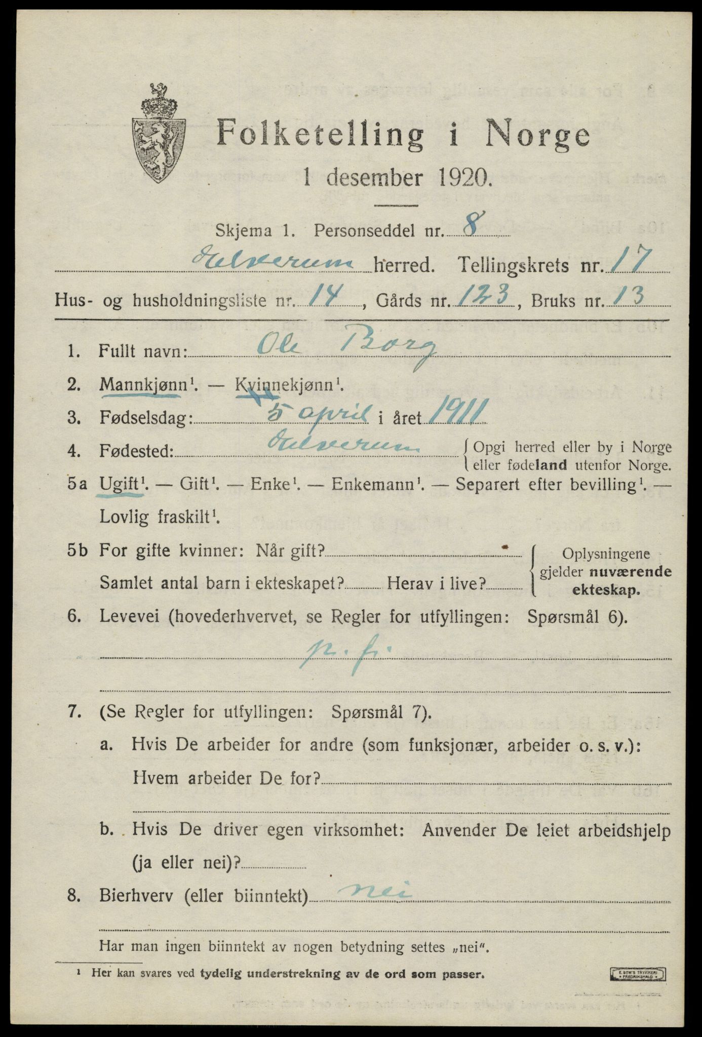 SAH, Folketelling 1920 for 0427 Elverum herred, 1920, s. 21446