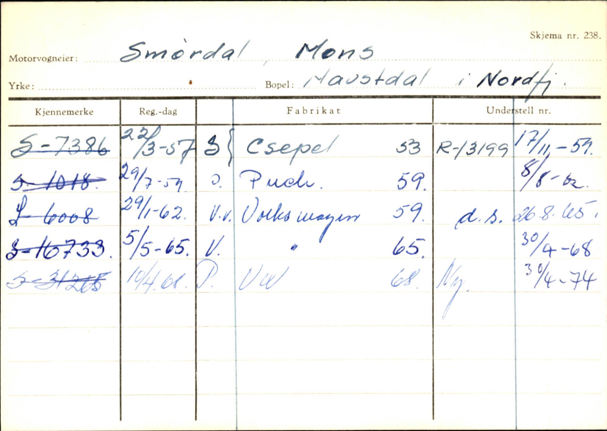 Statens vegvesen, Sogn og Fjordane vegkontor, AV/SAB-A-5301/4/F/L0129: Eigarregistrer Eid A-S, 1945-1975, s. 2517