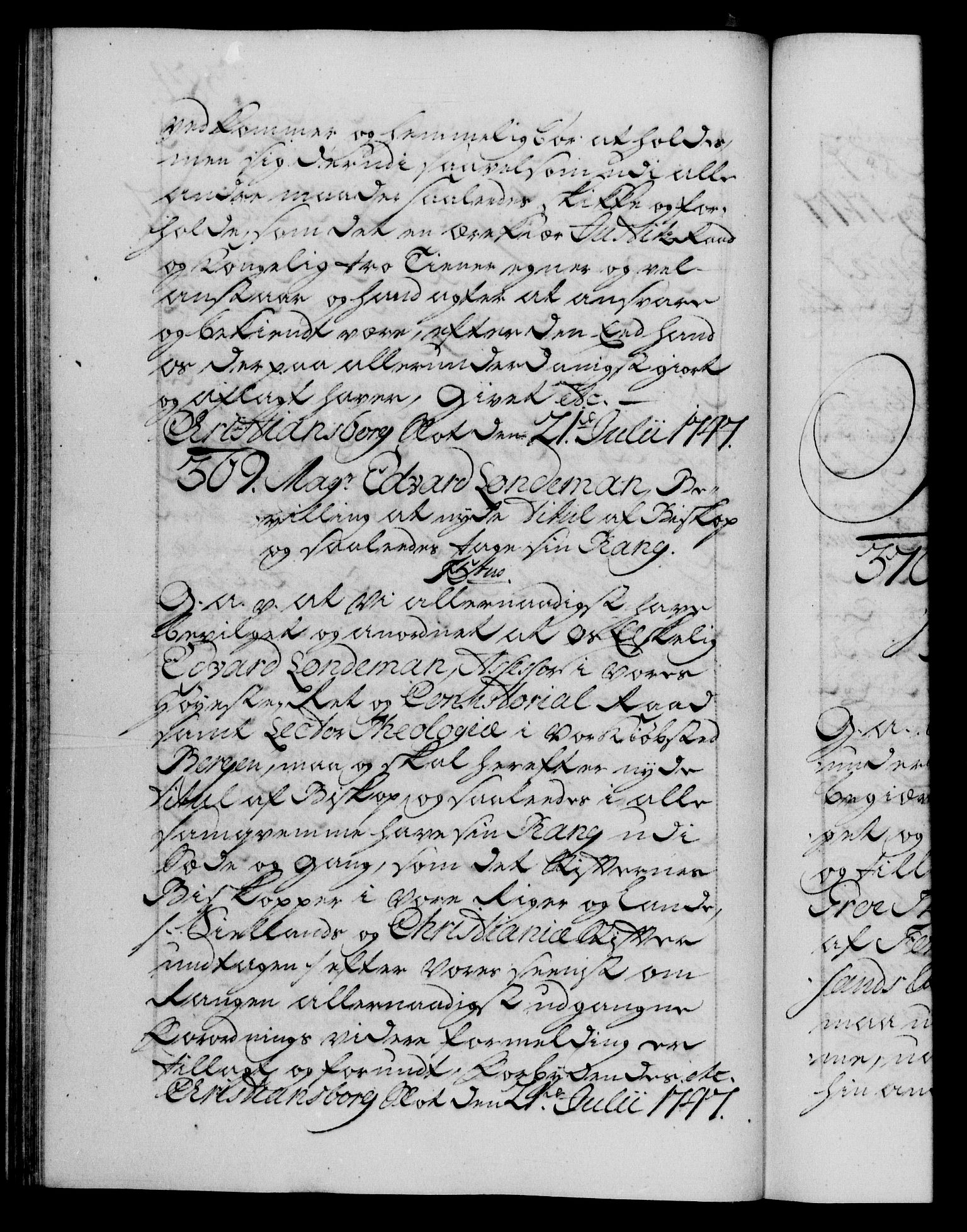 Danske Kanselli 1572-1799, RA/EA-3023/F/Fc/Fca/Fcaa/L0035: Norske registre, 1746-1748, s. 384b