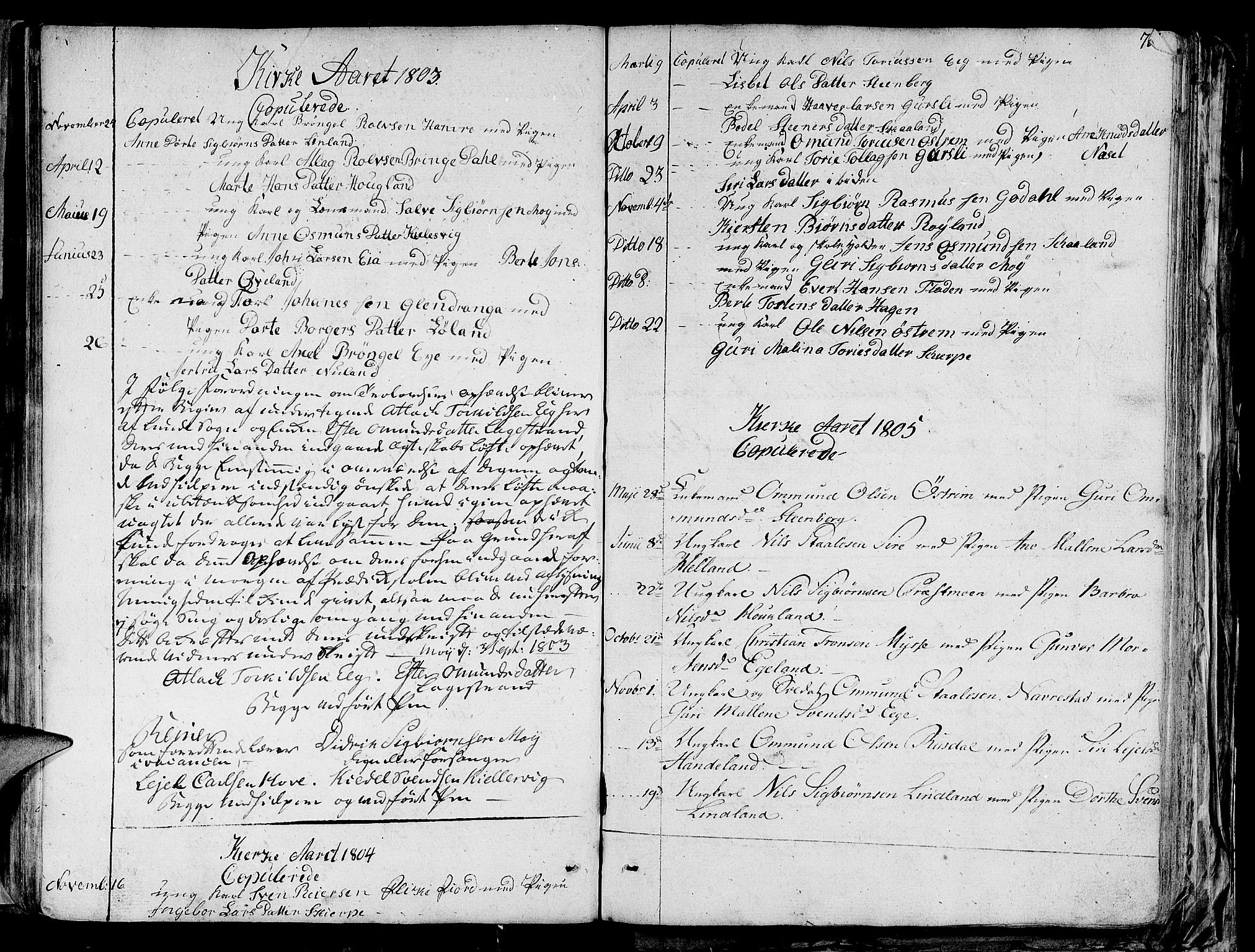 Lund sokneprestkontor, AV/SAST-A-101809/S06/L0004: Ministerialbok nr. A 4 /1, 1801-1864, s. 76