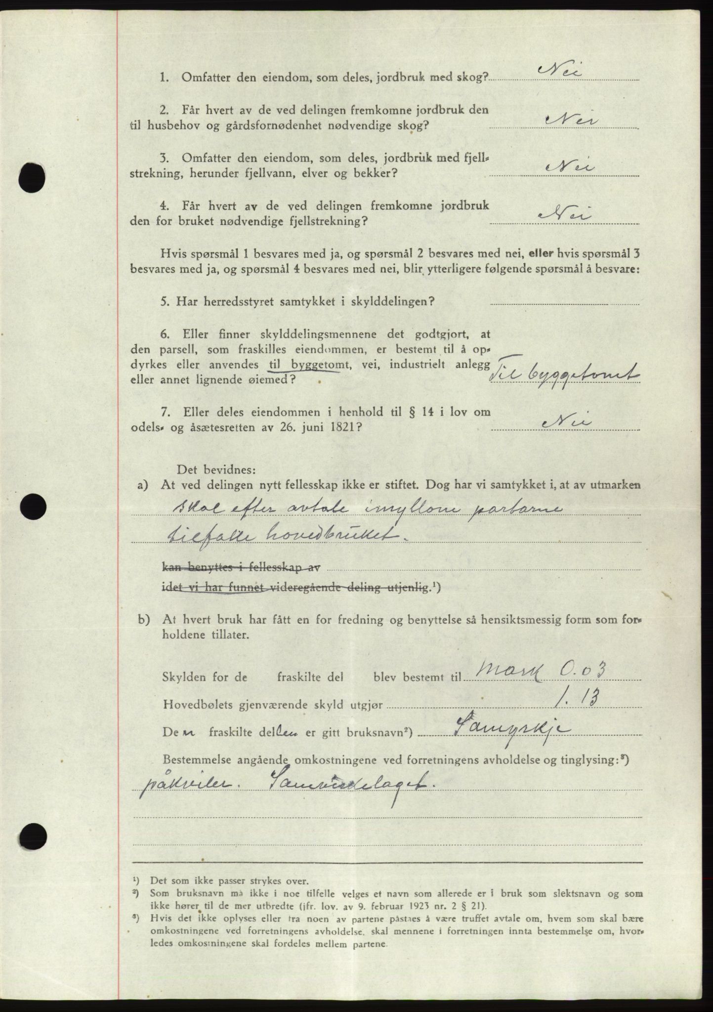 Søre Sunnmøre sorenskriveri, AV/SAT-A-4122/1/2/2C/L0078: Pantebok nr. 4A, 1946-1946, Dagboknr: 811/1946