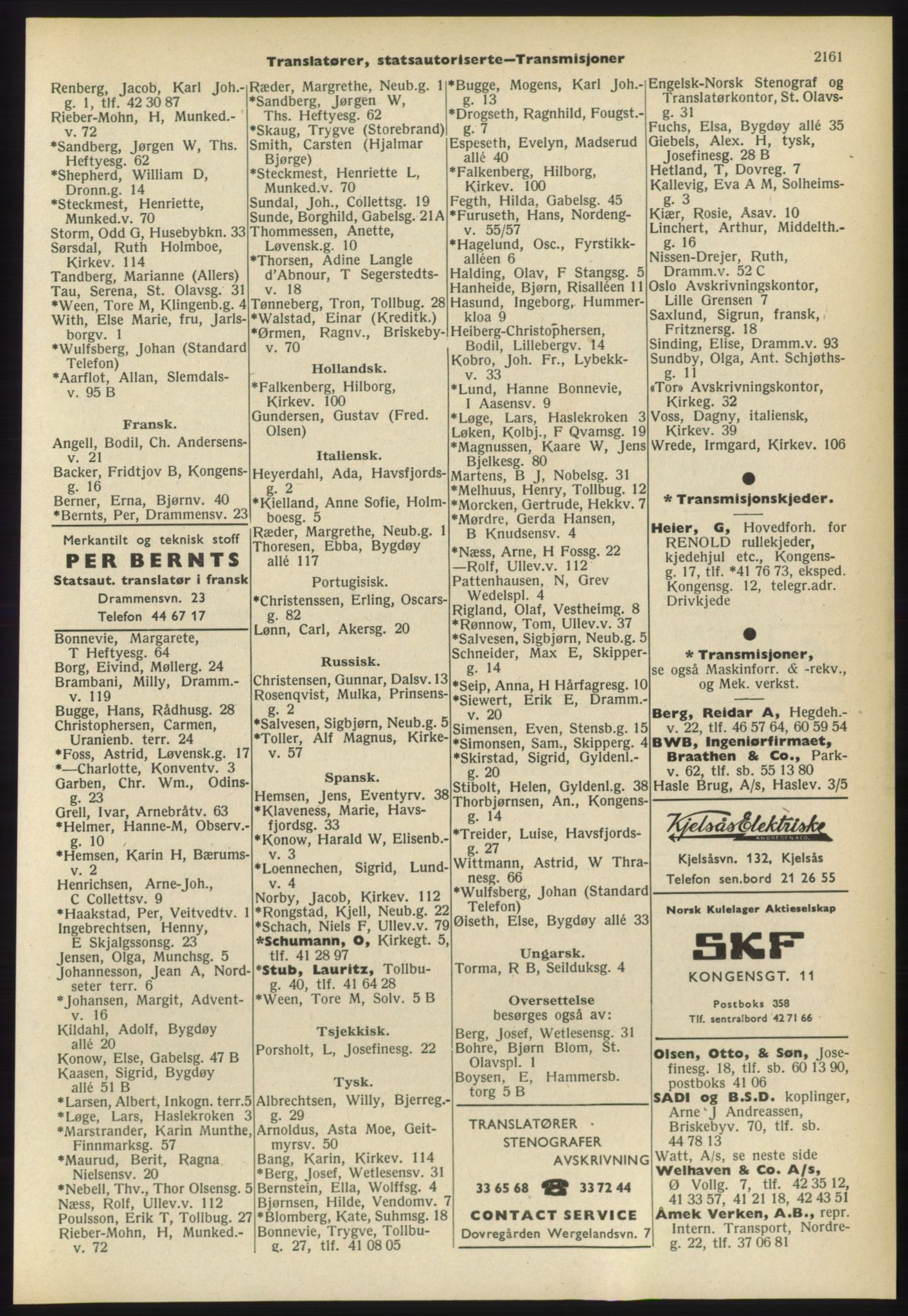 Kristiania/Oslo adressebok, PUBL/-, 1960-1961, s. 2161