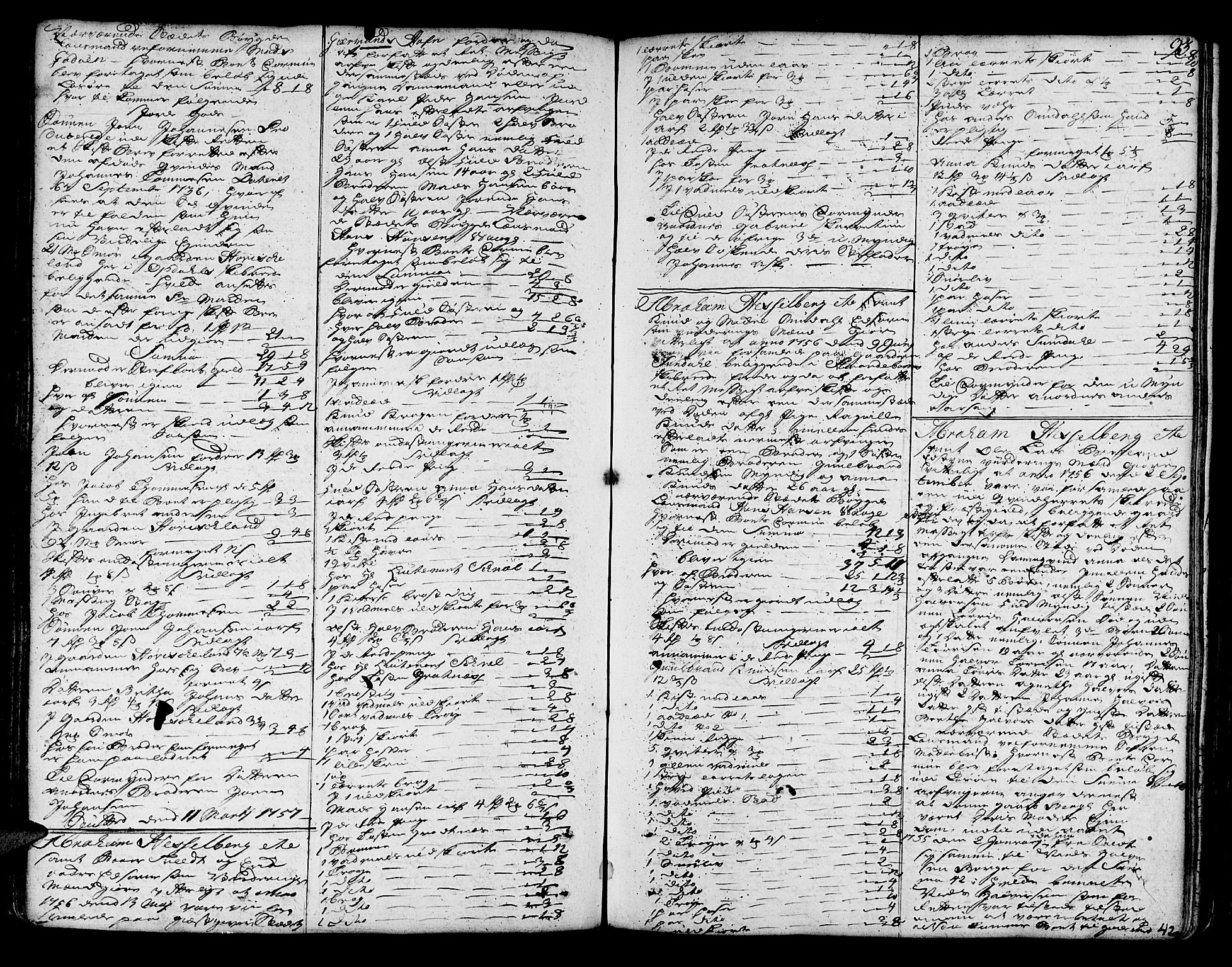 Sunnhordland sorenskrivar, SAB/A-2401/1/H/Ha/Haa/L0007: Skifteprotokollar. Register på lesesal. Fol. 901- ut, 1755-1760, s. 92b-93a