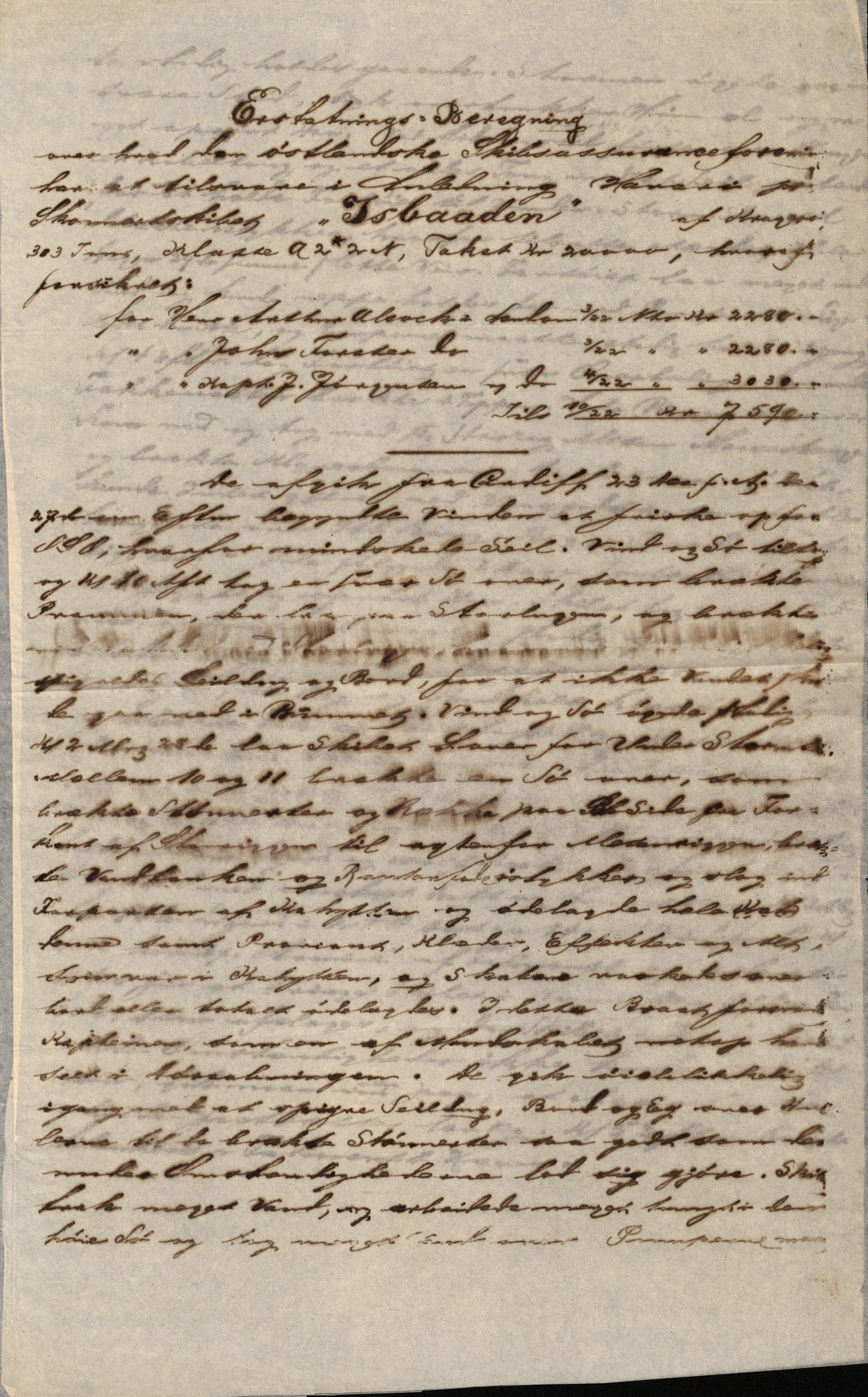 Pa 63 - Østlandske skibsassuranceforening, VEMU/A-1079/G/Ga/L0021/0002: Havaridokumenter / Isbaaden, Ragna, Sylphiden, Nyassa, 1887, s. 20