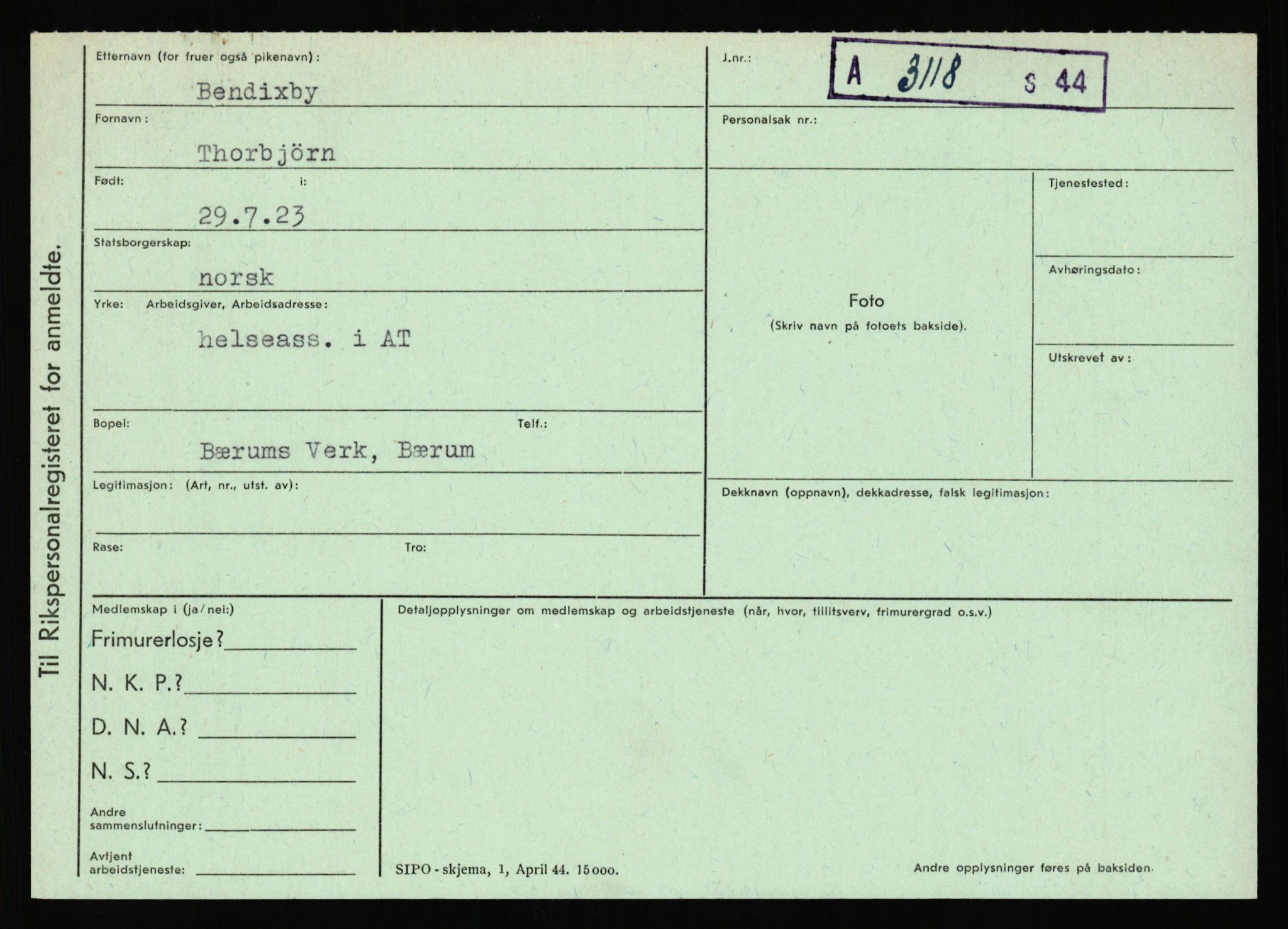 Statspolitiet - Hovedkontoret / Osloavdelingen, AV/RA-S-1329/C/Ca/L0002: Arneberg - Brand, 1943-1945, s. 1790