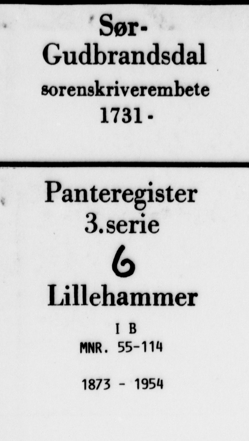 Sør-Gudbrandsdal tingrett, SAH/TING-004/H/Ha/Haf/L0006B: Panteregister nr. 3.6B, 1873-1954
