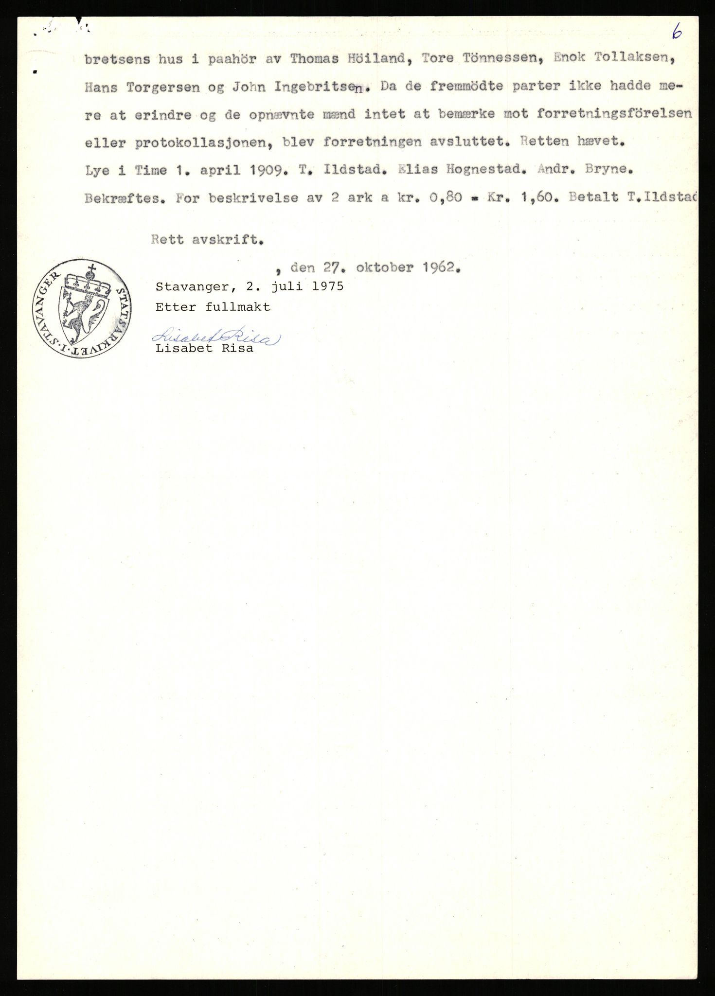 Statsarkivet i Stavanger, AV/SAST-A-101971/03/Y/Yj/L0055: Avskrifter sortert etter gårdsnavn: Lunde nordre - Løining i Elven, 1750-1930, s. 535