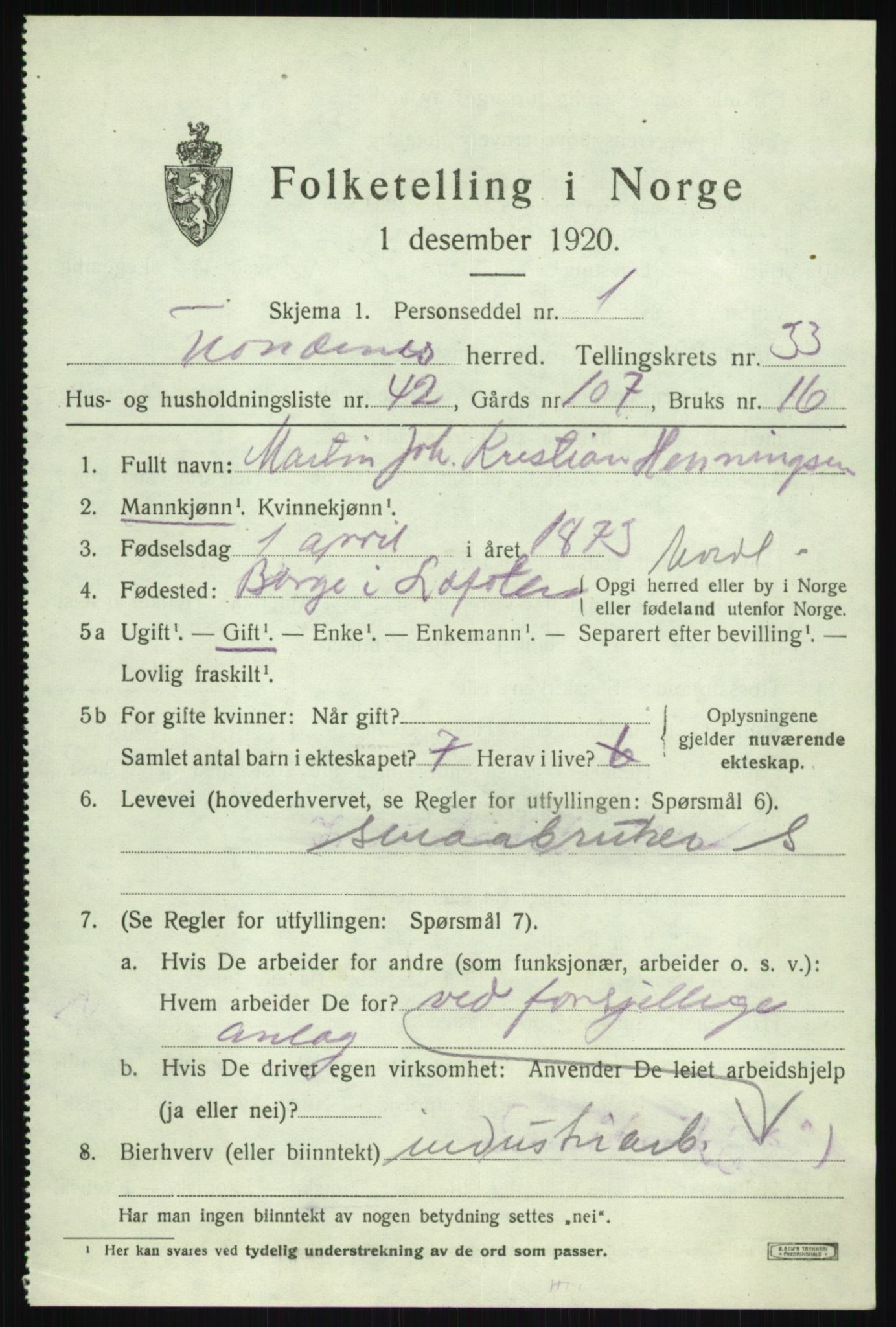 SATØ, Folketelling 1920 for 1914 Trondenes herred, 1920, s. 22867