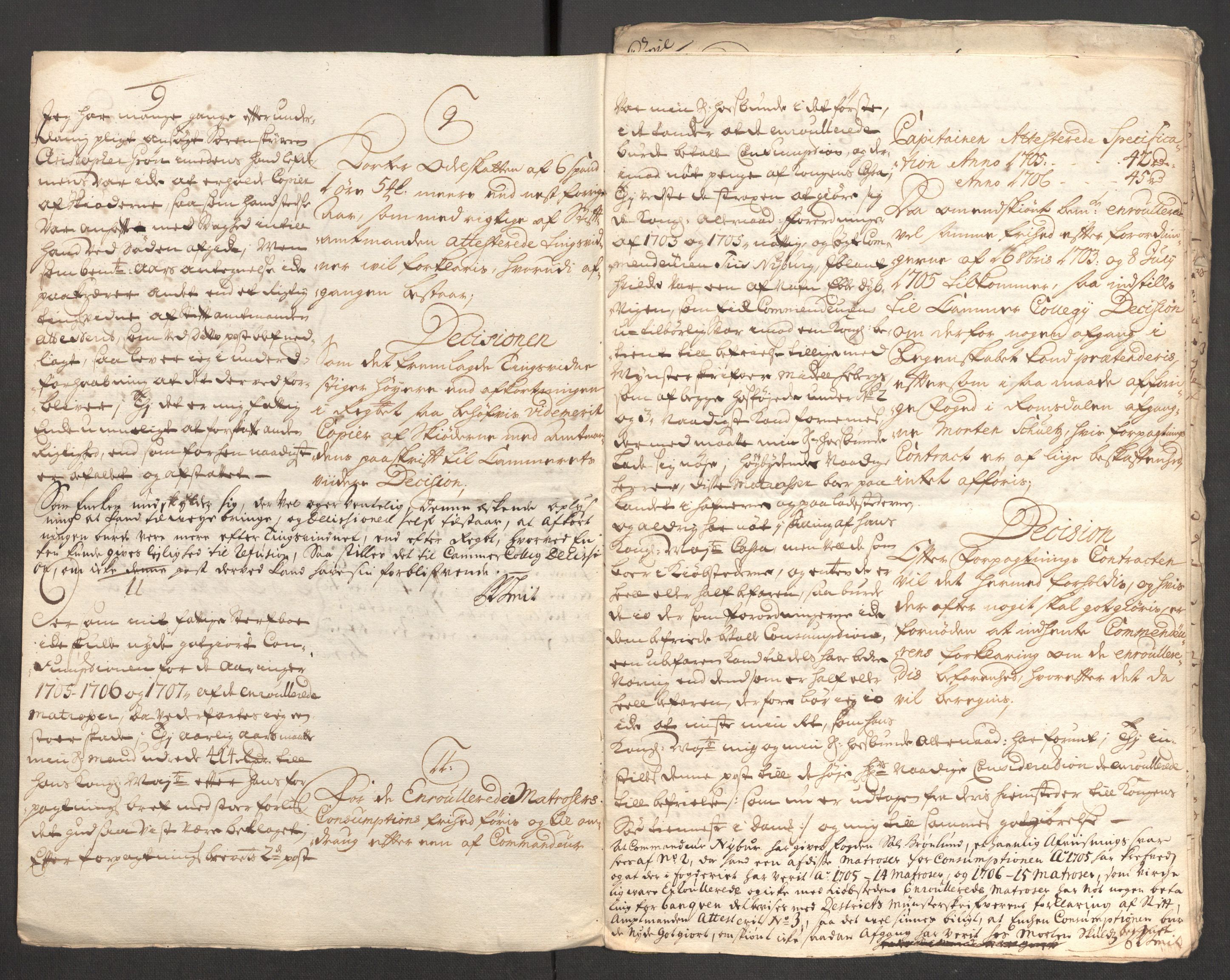 Rentekammeret inntil 1814, Reviderte regnskaper, Fogderegnskap, AV/RA-EA-4092/R57/L3857: Fogderegnskap Fosen, 1706-1707, s. 245