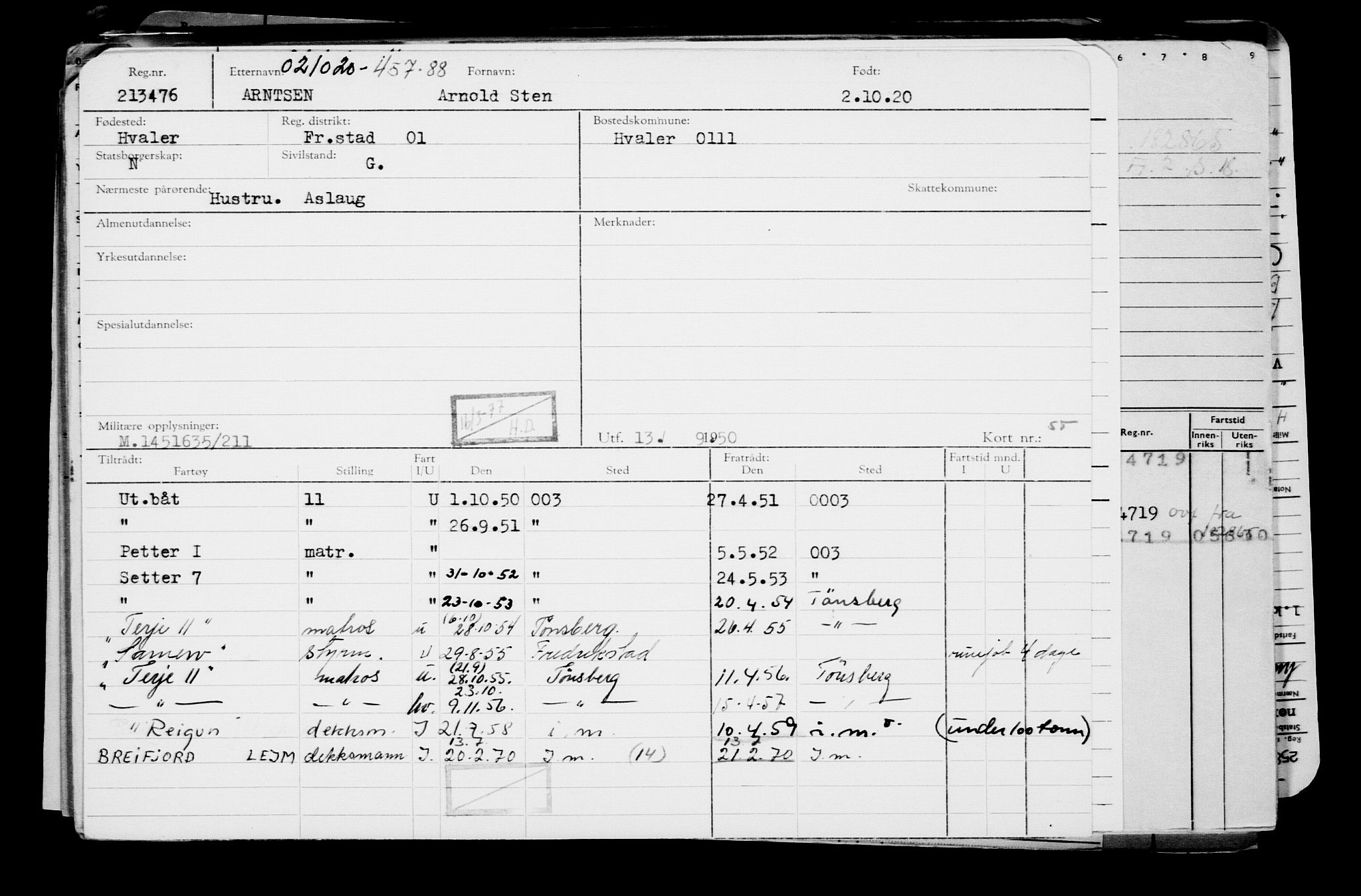 Direktoratet for sjømenn, AV/RA-S-3545/G/Gb/L0186: Hovedkort, 1920, s. 22