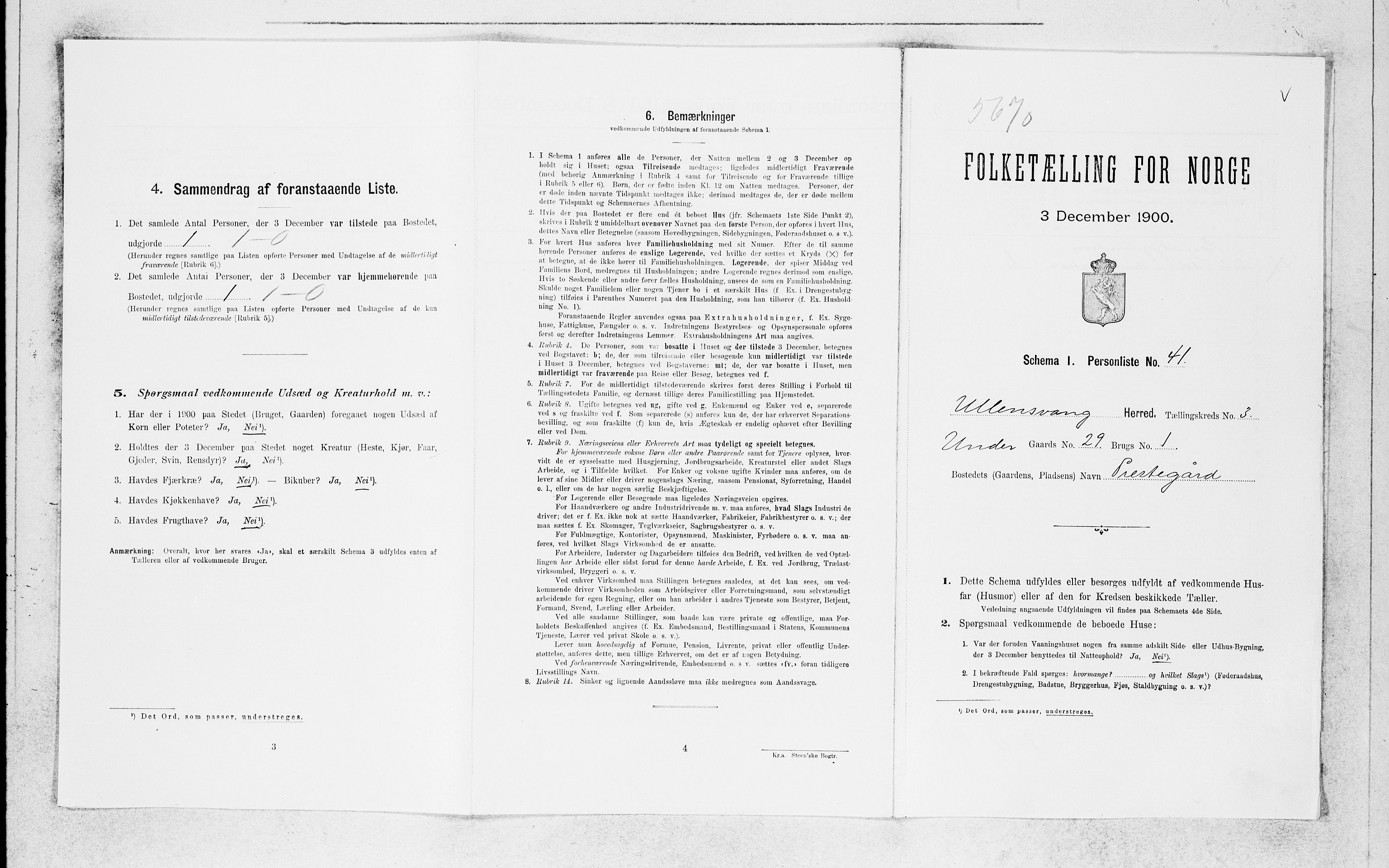 SAB, Folketelling 1900 for 1230 Ullensvang herred, 1900, s. 417
