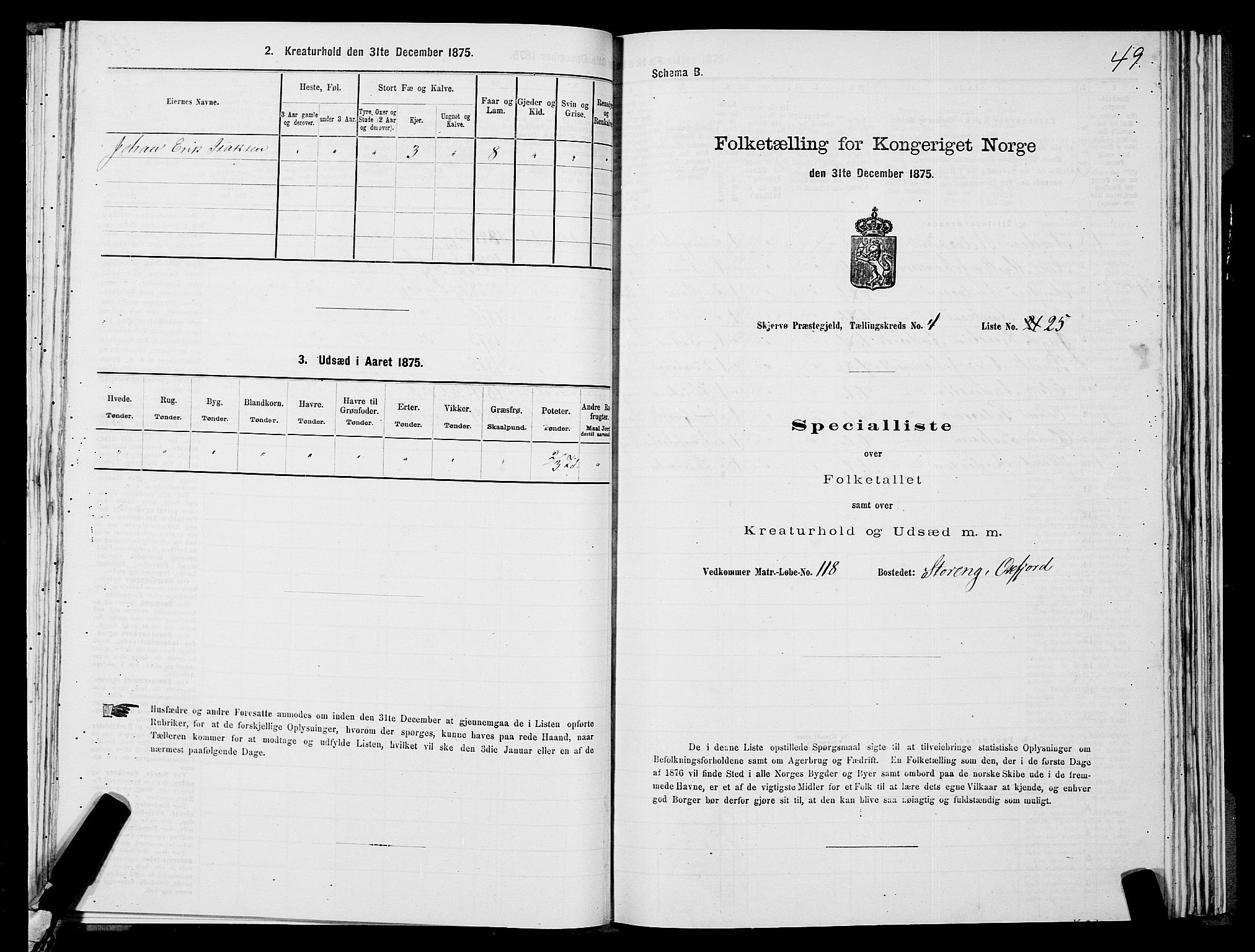 SATØ, Folketelling 1875 for 1941P Skjervøy prestegjeld, 1875, s. 3049