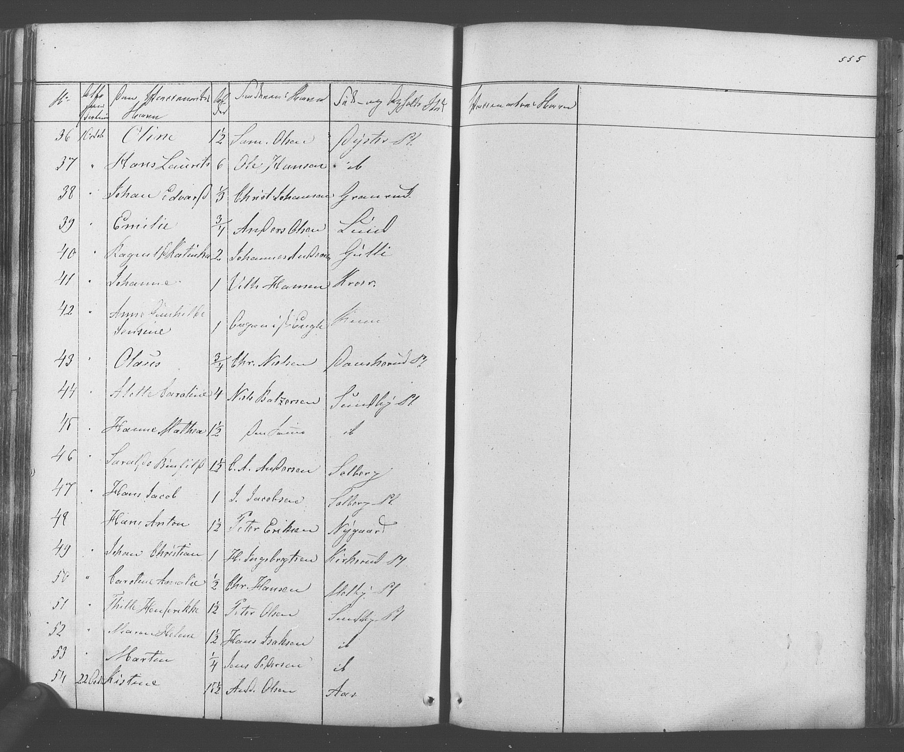 Ås prestekontor Kirkebøker, AV/SAO-A-10894/F/Fa/L0006: Ministerialbok nr. I 6, 1841-1853, s. 554-555