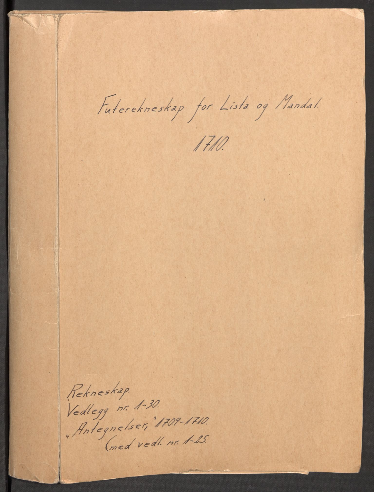 Rentekammeret inntil 1814, Reviderte regnskaper, Fogderegnskap, RA/EA-4092/R43/L2553: Fogderegnskap Lista og Mandal, 1710, s. 2