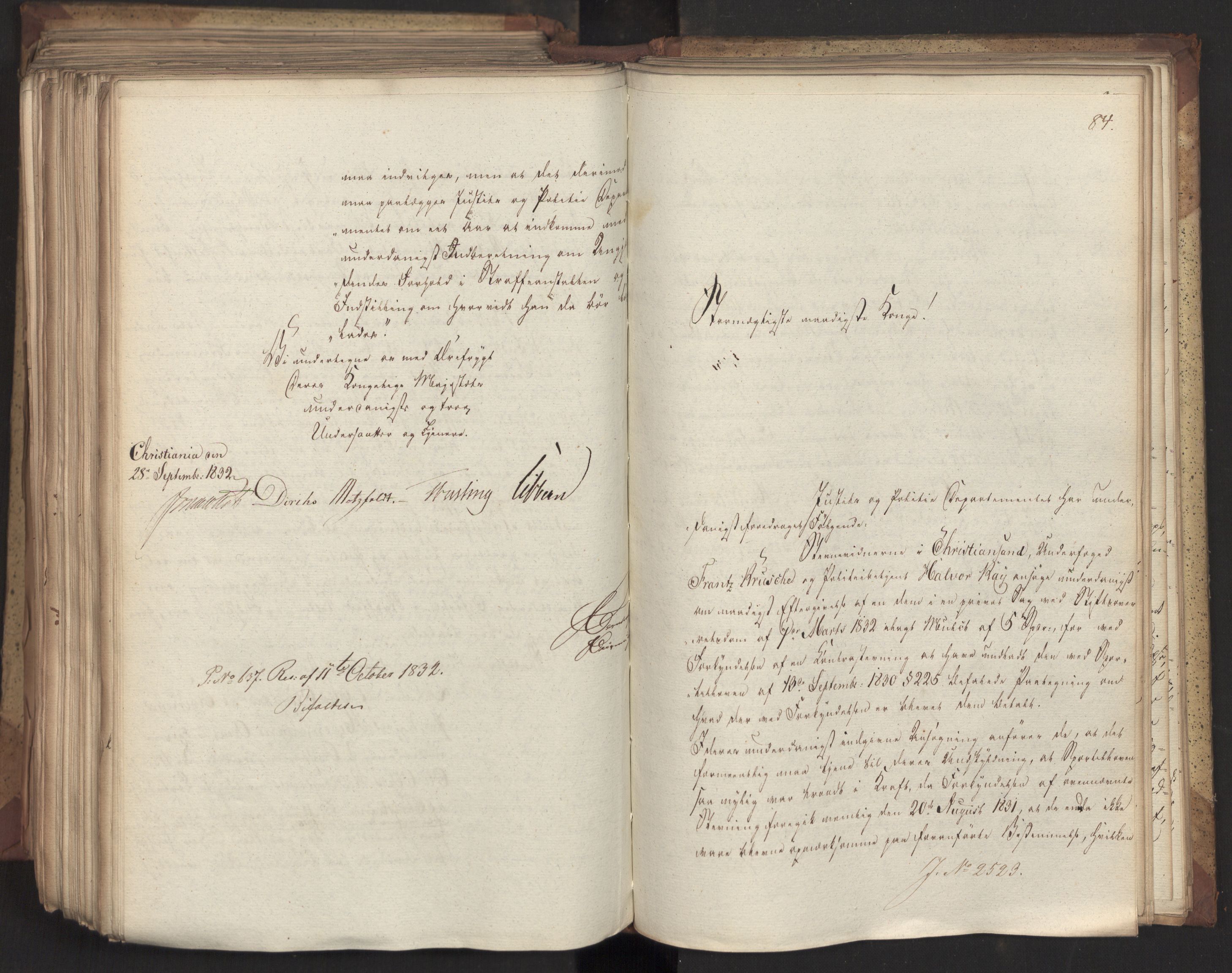 Statsrådsavdelingen i Stockholm, AV/RA-S-1003/D/Da/L0079: Regjeringsinnstillinger nr. 2400-2549, 1832, s. 446