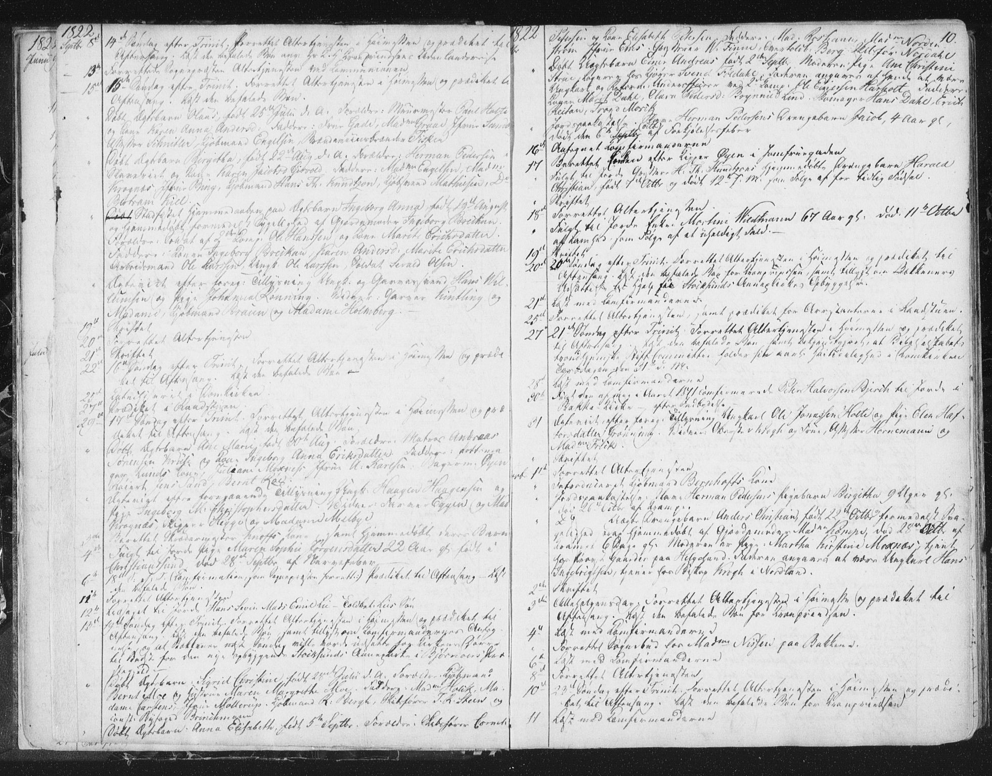 Ministerialprotokoller, klokkerbøker og fødselsregistre - Sør-Trøndelag, SAT/A-1456/602/L0127: Residerende kapellans bok nr. 602B01, 1821-1875, s. 10