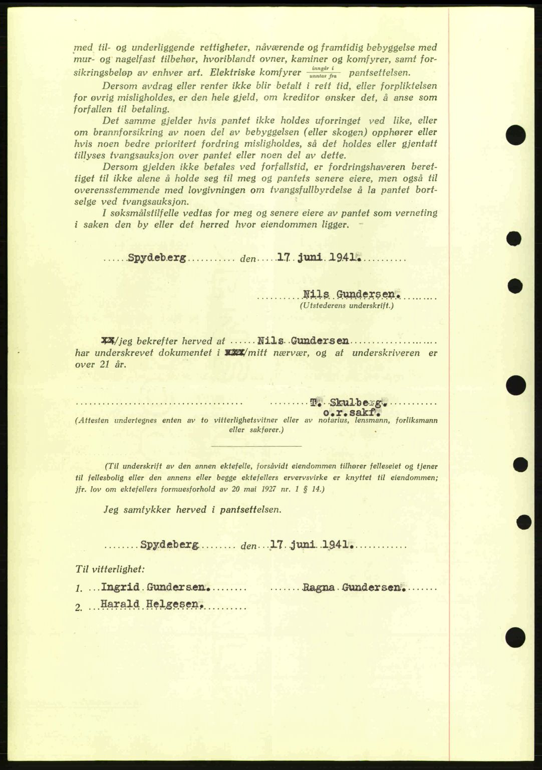 Moss sorenskriveri, SAO/A-10168: Pantebok nr. B10, 1940-1941, Dagboknr: 1120/1941