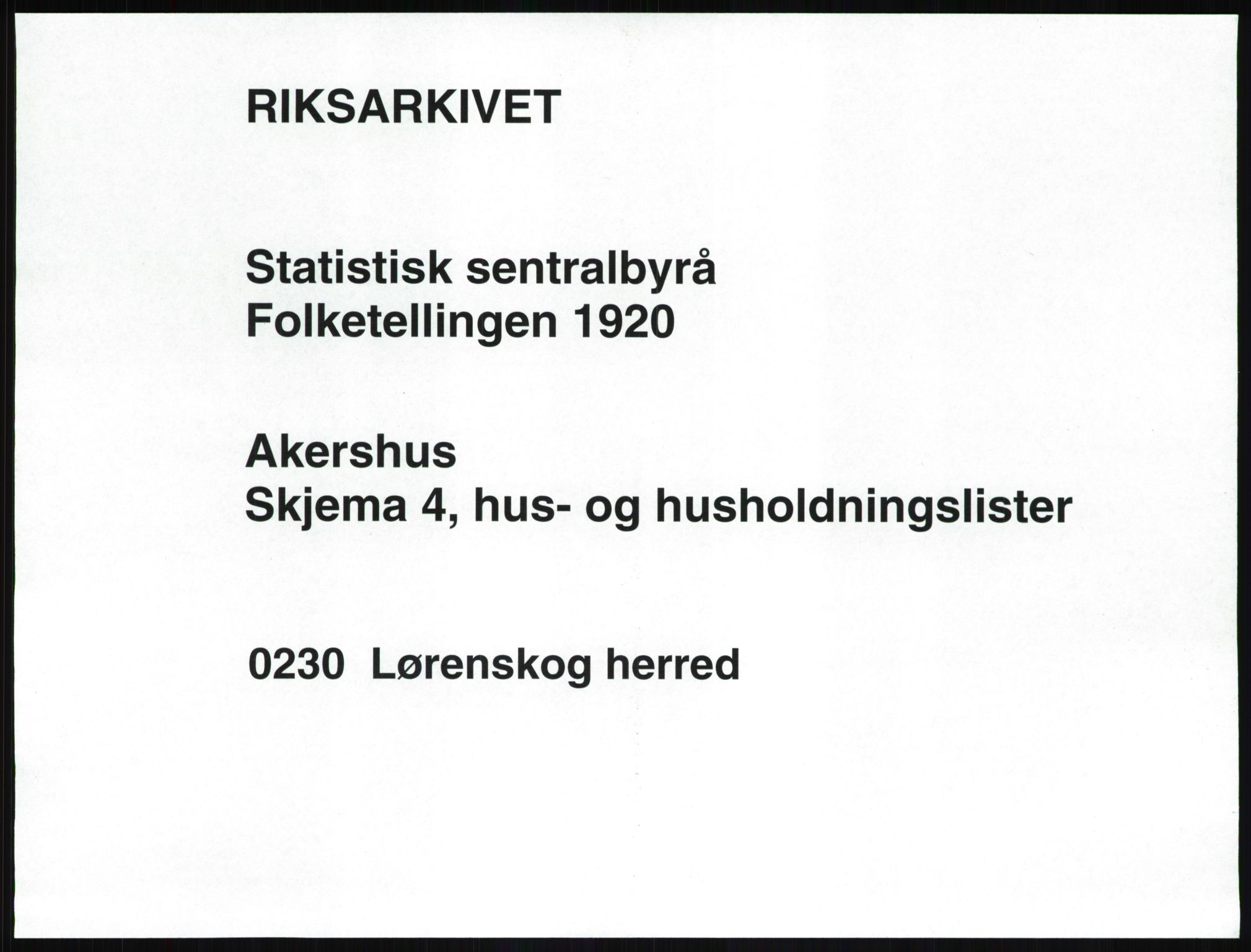 SAO, Folketelling 1920 for 0230 Lørenskog herred, 1920, s. 32