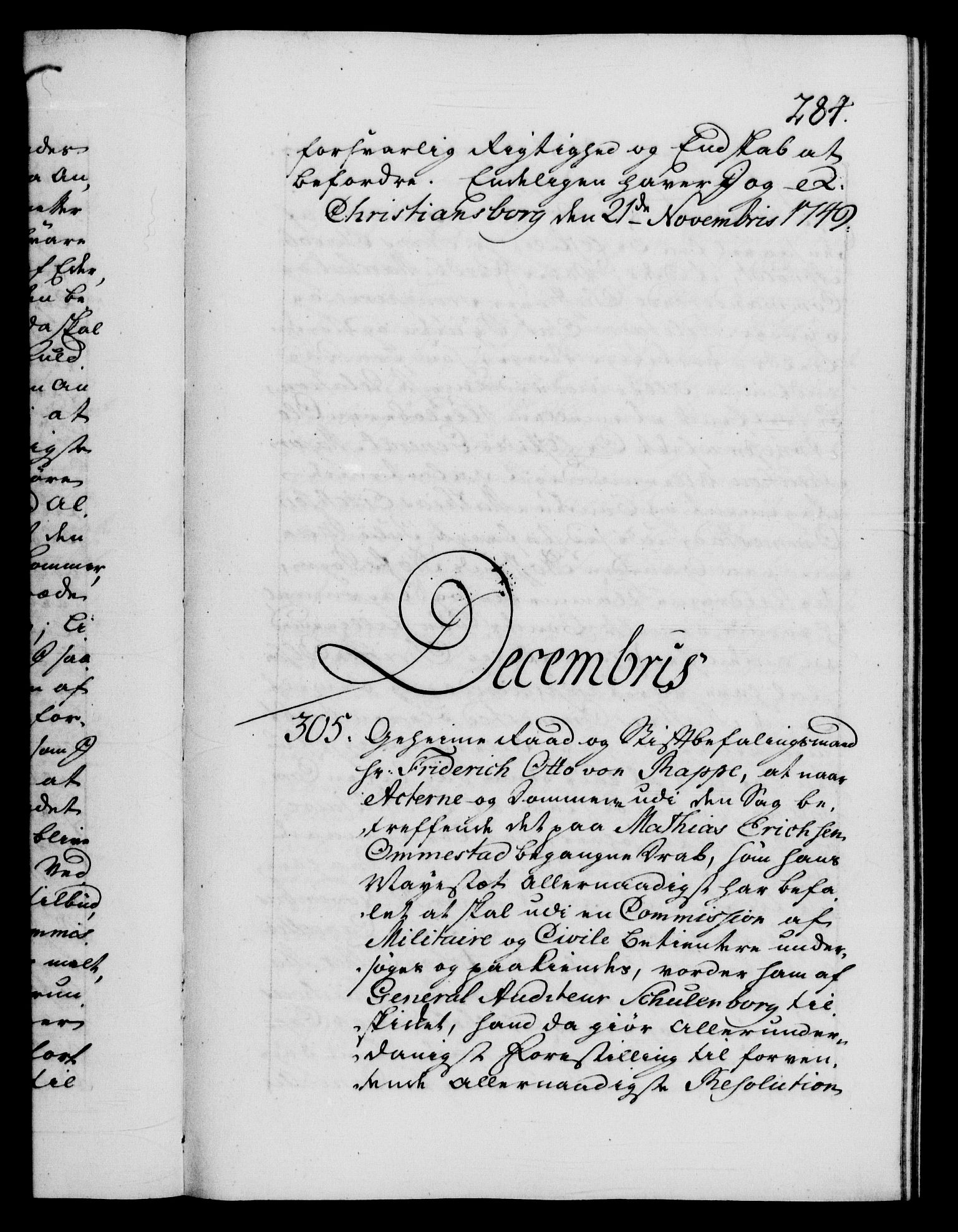 Danske Kanselli 1572-1799, RA/EA-3023/F/Fc/Fca/Fcab/L0032: Norske tegnelser, 1749-1750, s. 284a