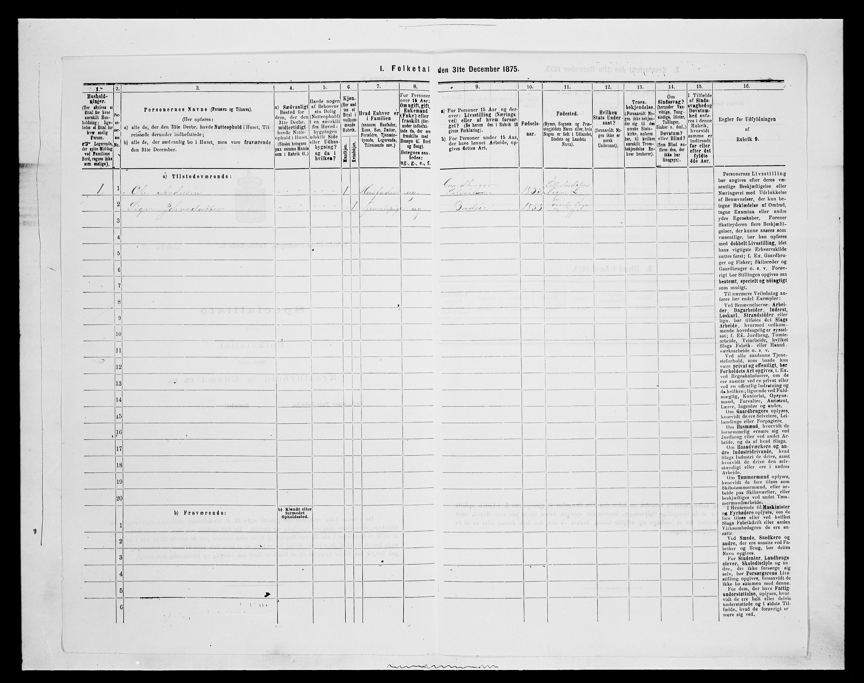 SAH, Folketelling 1875 for 0438P Lille Elvedalen (Alvdal) prestegjeld, 1875, s. 365