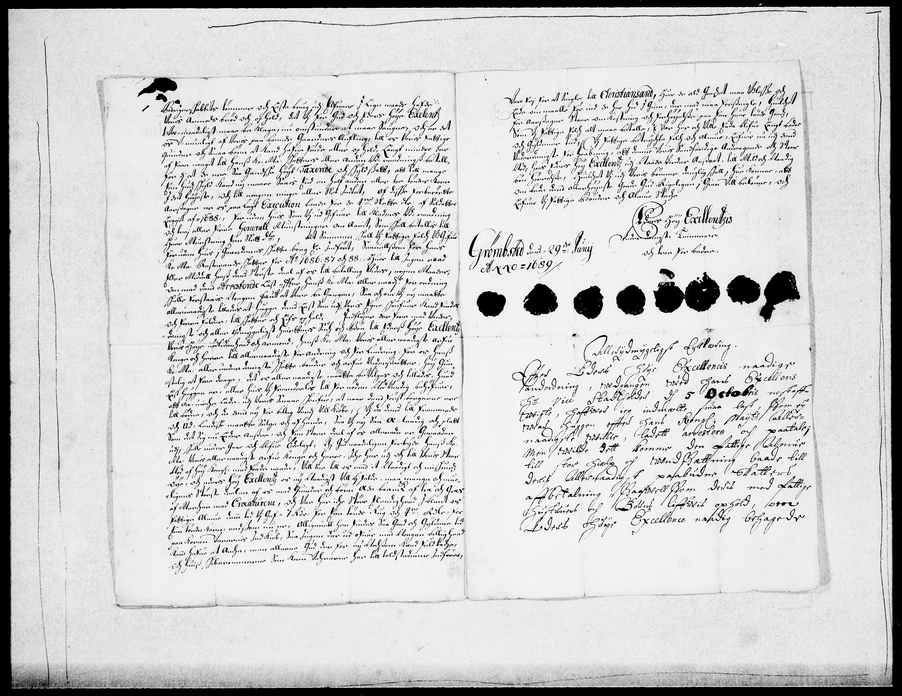 Danske Kanselli 1572-1799, AV/RA-EA-3023/F/Fc/Fcc/Fcca/L0043: Norske innlegg 1572-1799, 1689-1690, s. 473