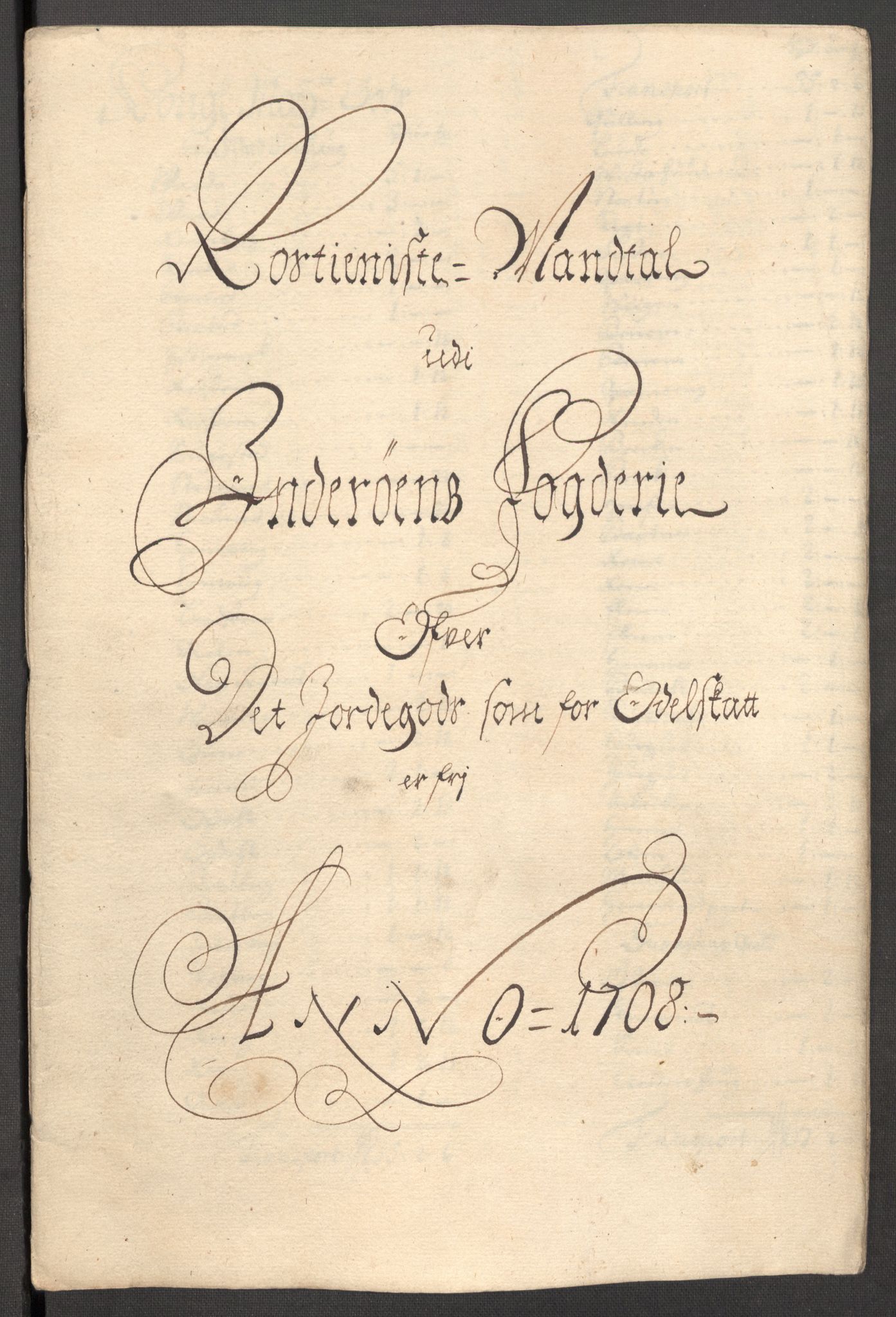 Rentekammeret inntil 1814, Reviderte regnskaper, Fogderegnskap, RA/EA-4092/R63/L4316: Fogderegnskap Inderøy, 1708, s. 228