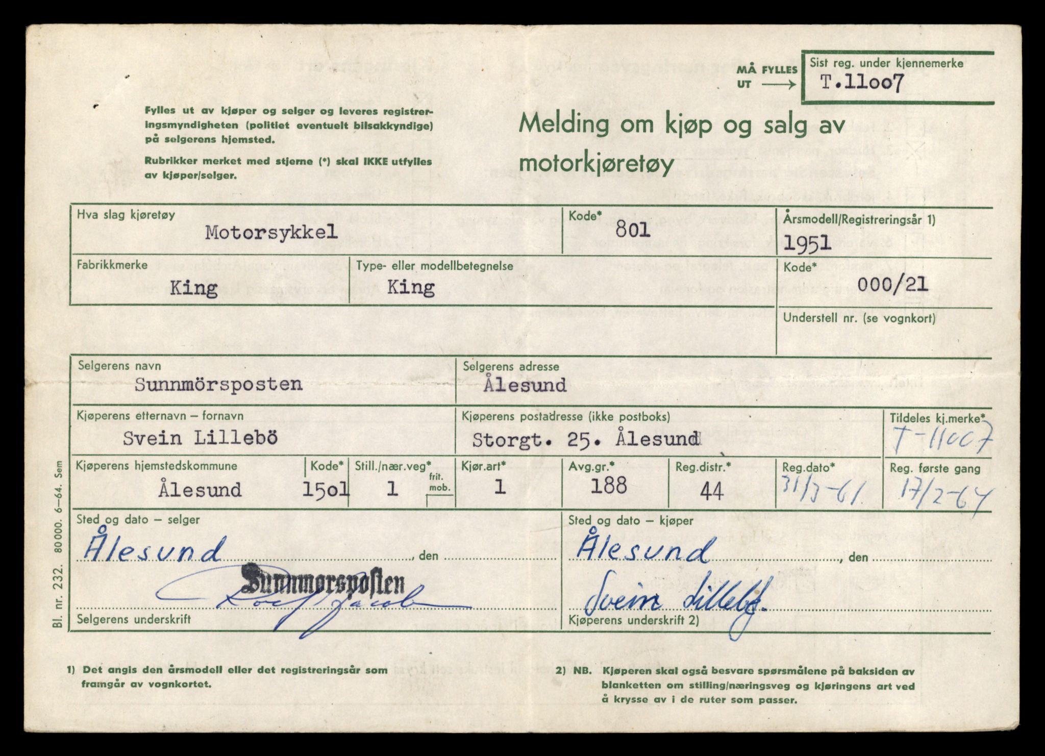 Møre og Romsdal vegkontor - Ålesund trafikkstasjon, AV/SAT-A-4099/F/Fe/L0037: Registreringskort for kjøretøy T 13031 - T 13179, 1927-1998, s. 1619