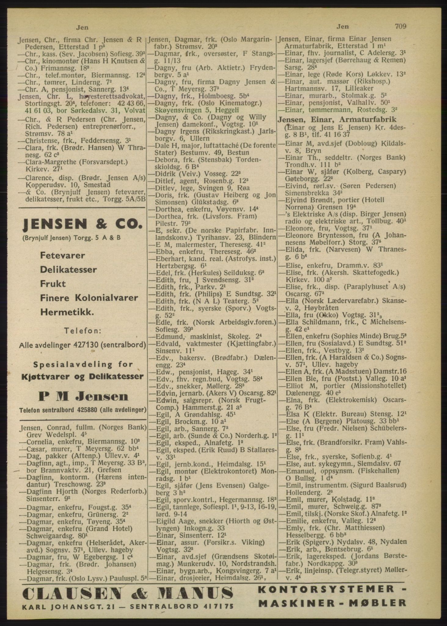 Kristiania/Oslo adressebok, PUBL/-, 1950, s. 709