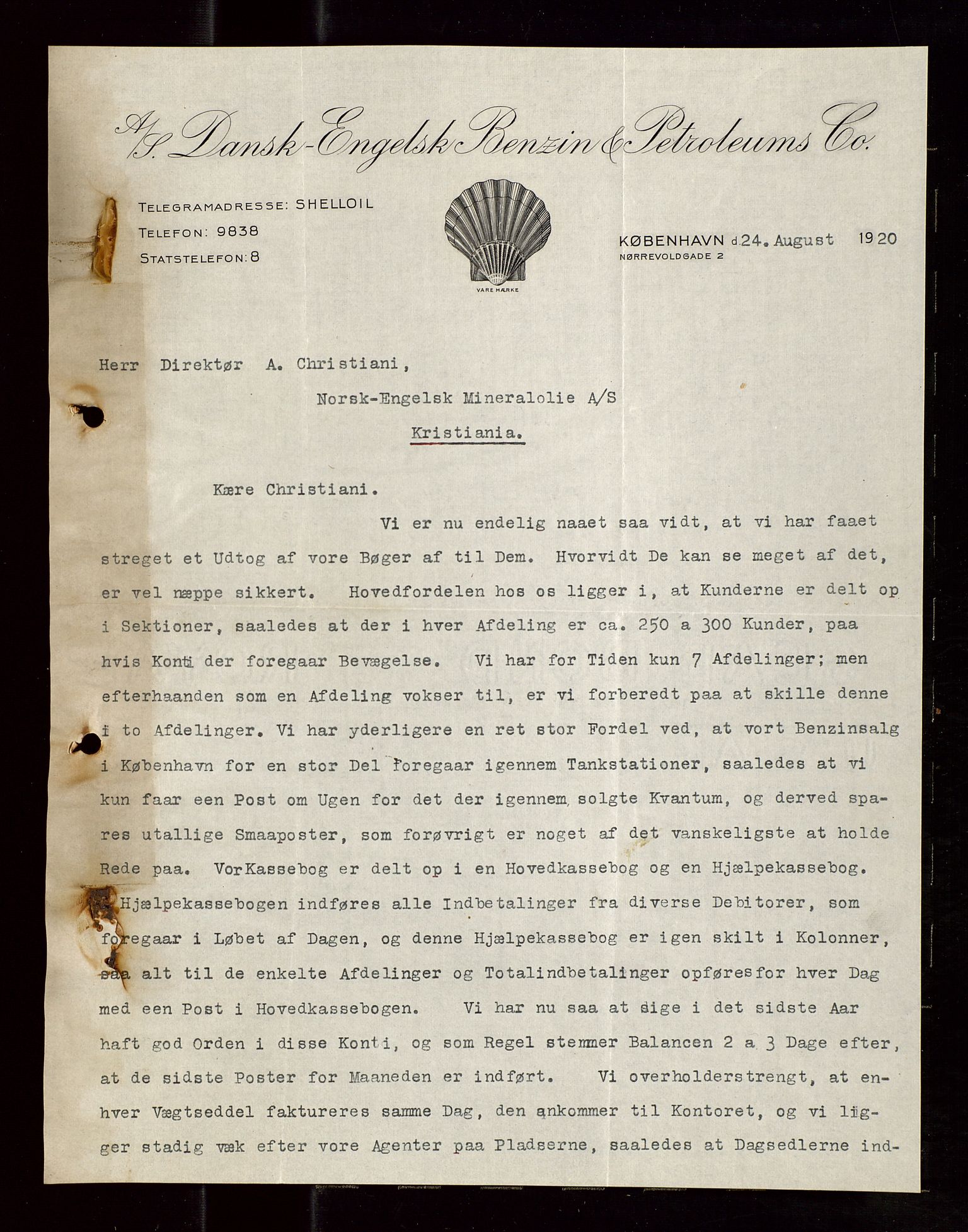 Pa 1521 - A/S Norske Shell, AV/SAST-A-101915/E/Ea/Eaa/L0009: Sjefskorrespondanse, 1920, s. 260