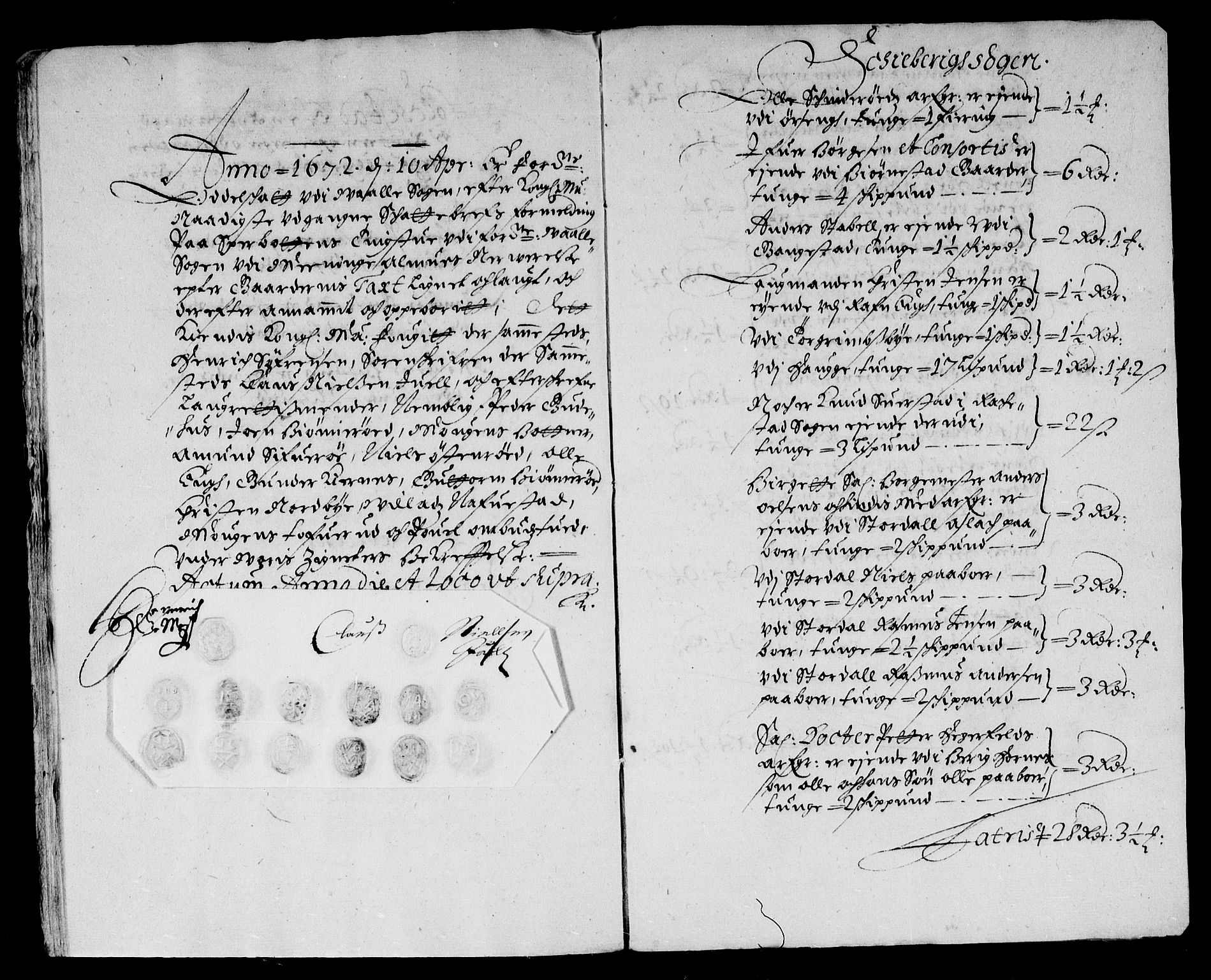 Rentekammeret inntil 1814, Reviderte regnskaper, Stiftamtstueregnskaper, Landkommissariatet på Akershus og Akershus stiftamt, AV/RA-EA-5869/R/Rb/L0084: Akershus stiftamt, 1672