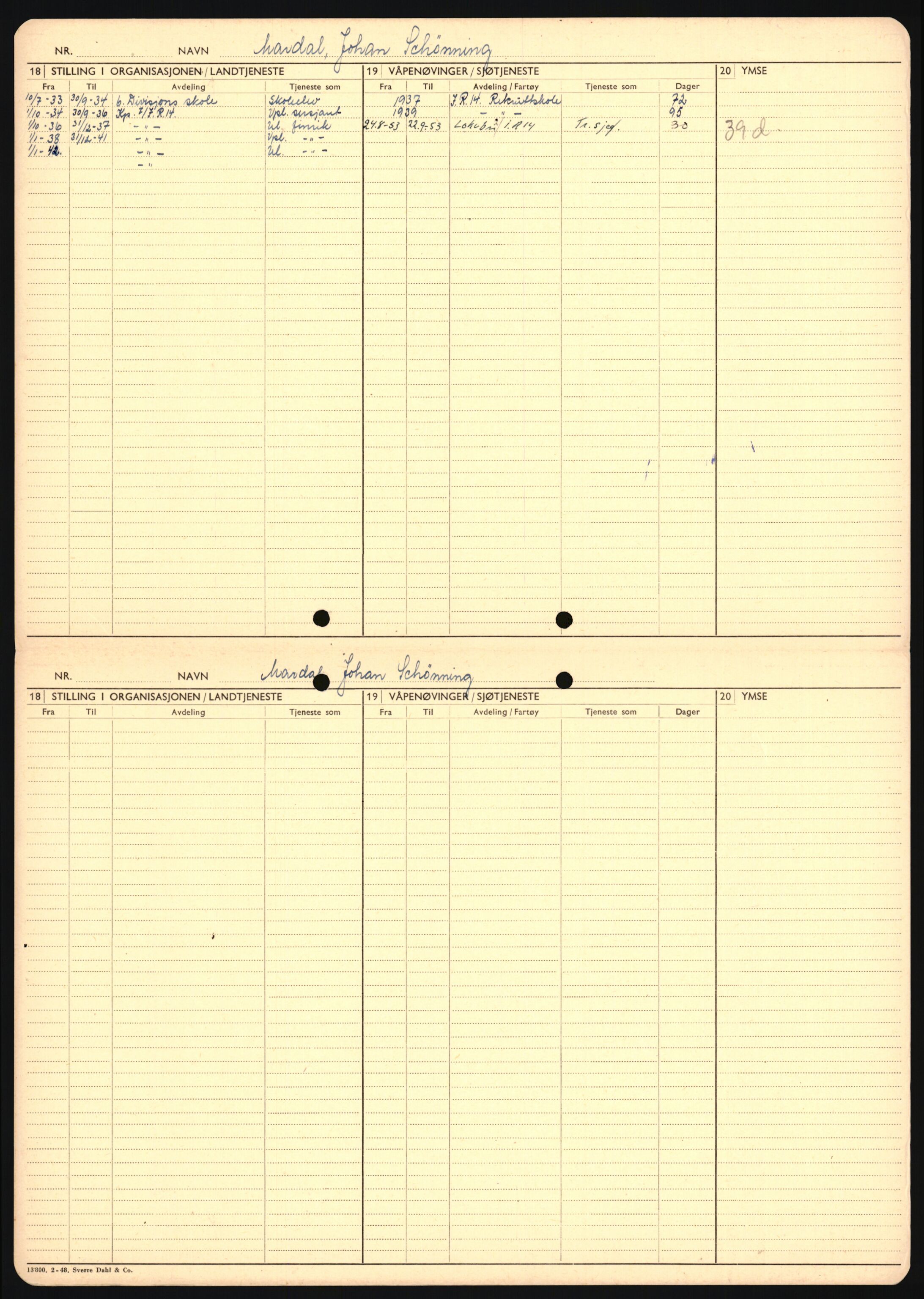Forsvaret, Sør-Hålogaland landforsvar, AV/RA-RAFA-2552/P/Pa/L0302: Personellmapper for slettet personell, yrkesbefal og vernepliktig befal, født 1913-1916, 1932-1976, s. 124