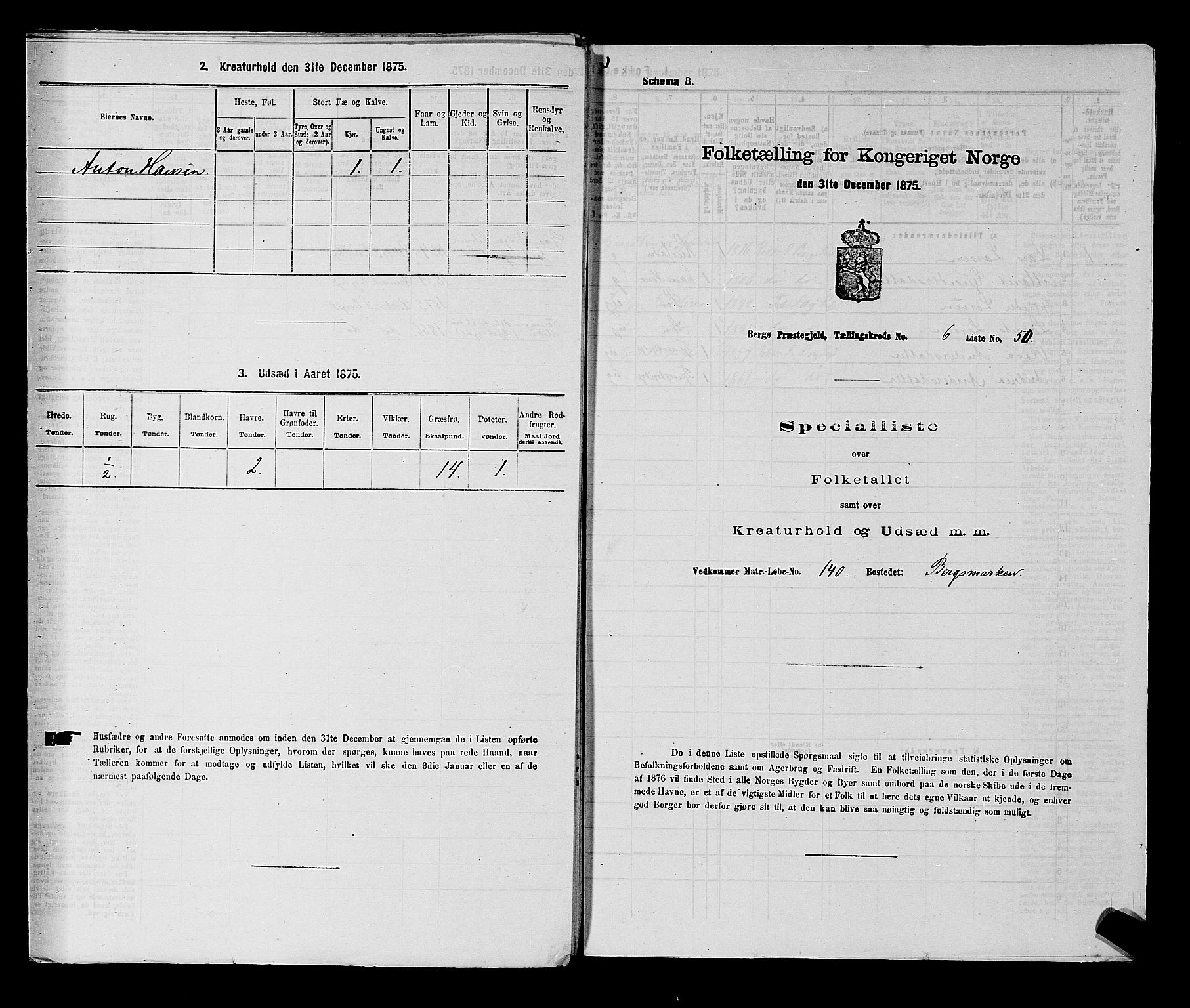 RA, Folketelling 1875 for 0116P Berg prestegjeld, 1875, s. 1068
