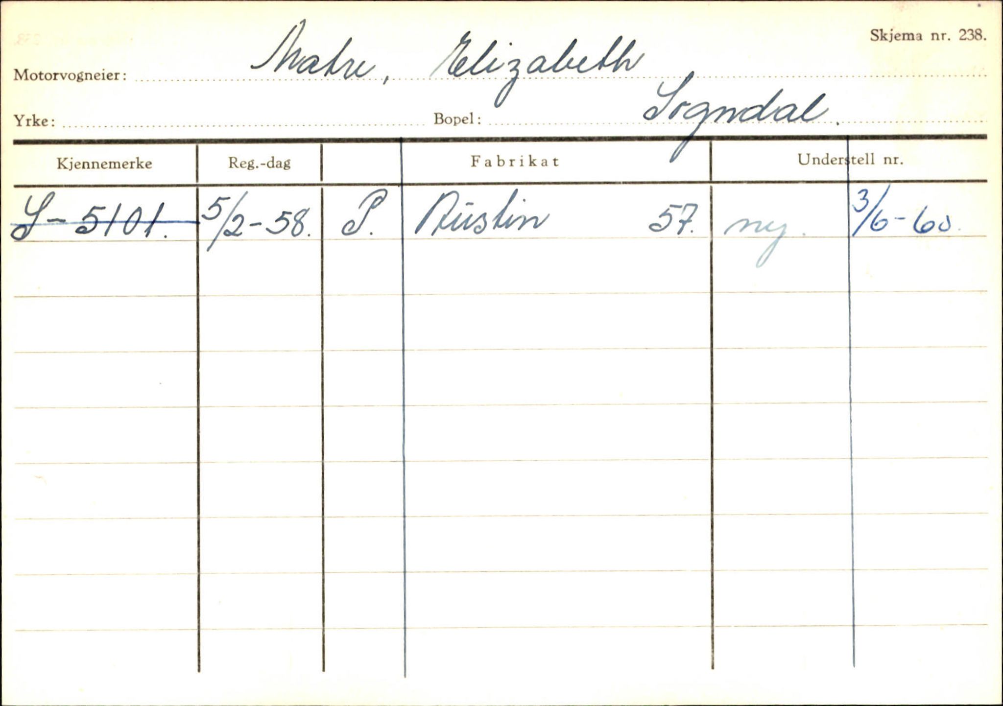 Statens vegvesen, Sogn og Fjordane vegkontor, SAB/A-5301/4/F/L0124: Eigarregister Sogndal A-U, 1945-1975, s. 1649